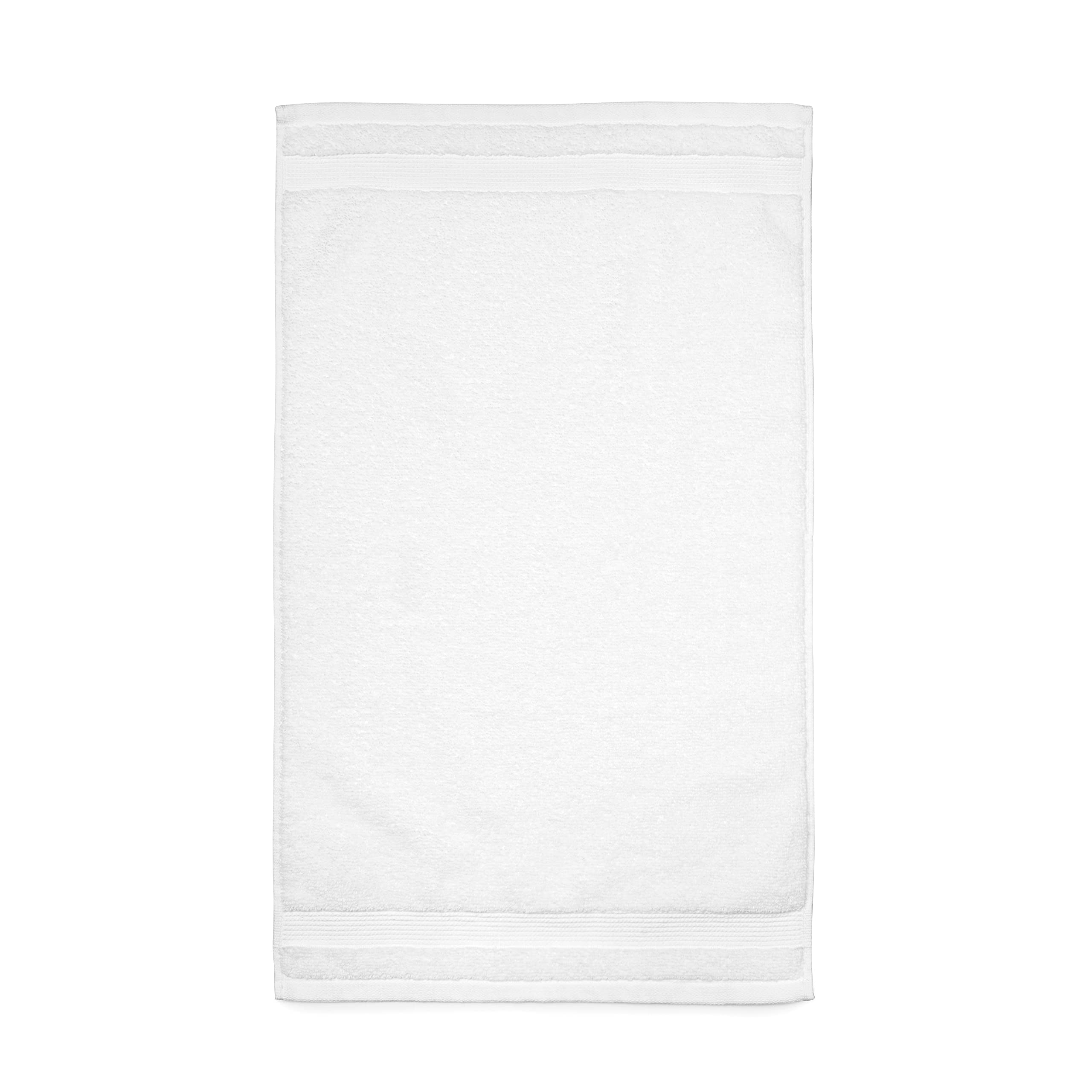 Martha Stewart 6-Piece 100% Cotton Bath Towel Set - 2 Bath Towels, 2 Hand Towels, 2 Washcloths | Ultra Soft, Highly Absorbent & Quick-Drying | Luxury Bathroom Essentials for Spa, Hotel & Home Use (White)
