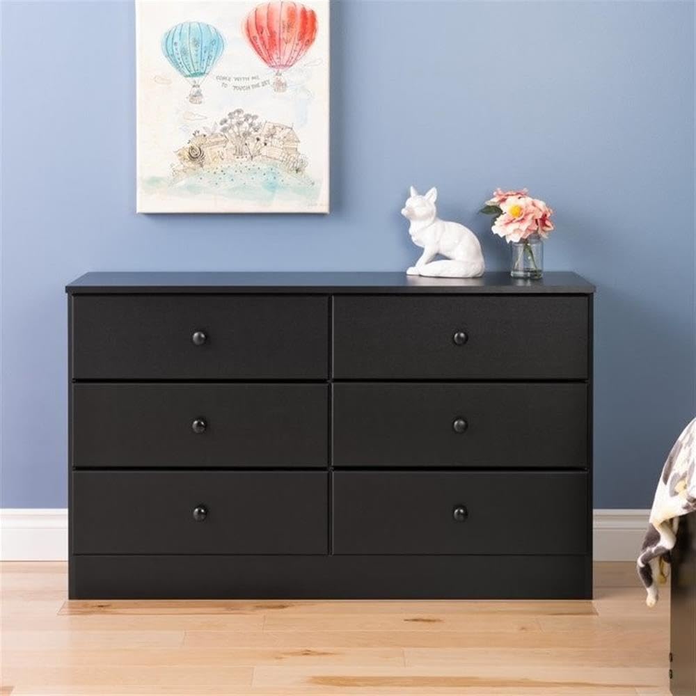 Home Square 4-Piece Bedroom Furniture Set with 2 Nightstands, Double Dresser & 4-Drawer Chest - Modern Bedroom Storage Solution for Master Bedroom or Guest Room