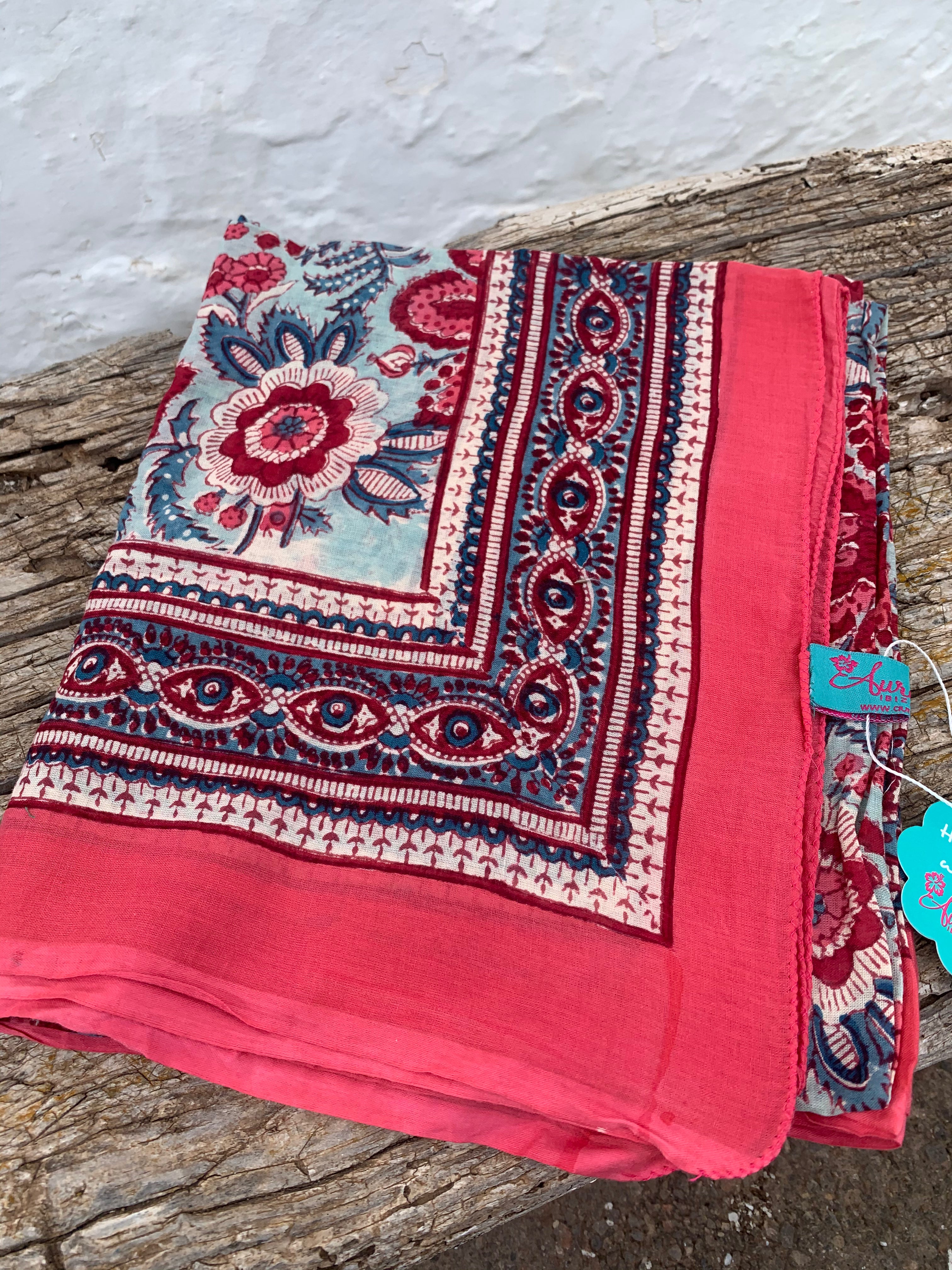 Hand Block Printed Cotton Sarongs & Pareos - New Collection for Beach, Travel, and Summer Fashion | Boho Chic Style