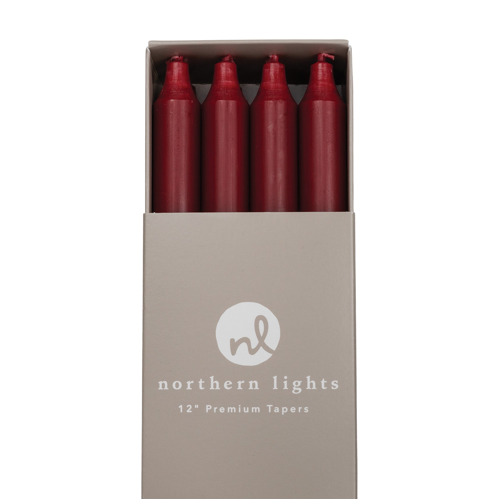 Premium 12-Pack Crimson Taper Candles for Dining, Weddings & Romantic Ambiance - Long-Lasting 10