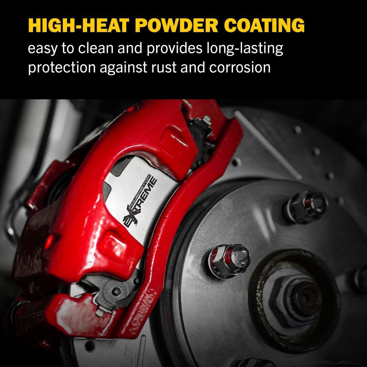 Power Stop S5016 High-Temp Red Powder Coated Brake Calipers - Compatible with Chrysler 300, Dodge Caliber, Challenger, Charger & Magnum - Perfect for Performance Upgrades & High-Speed Driving