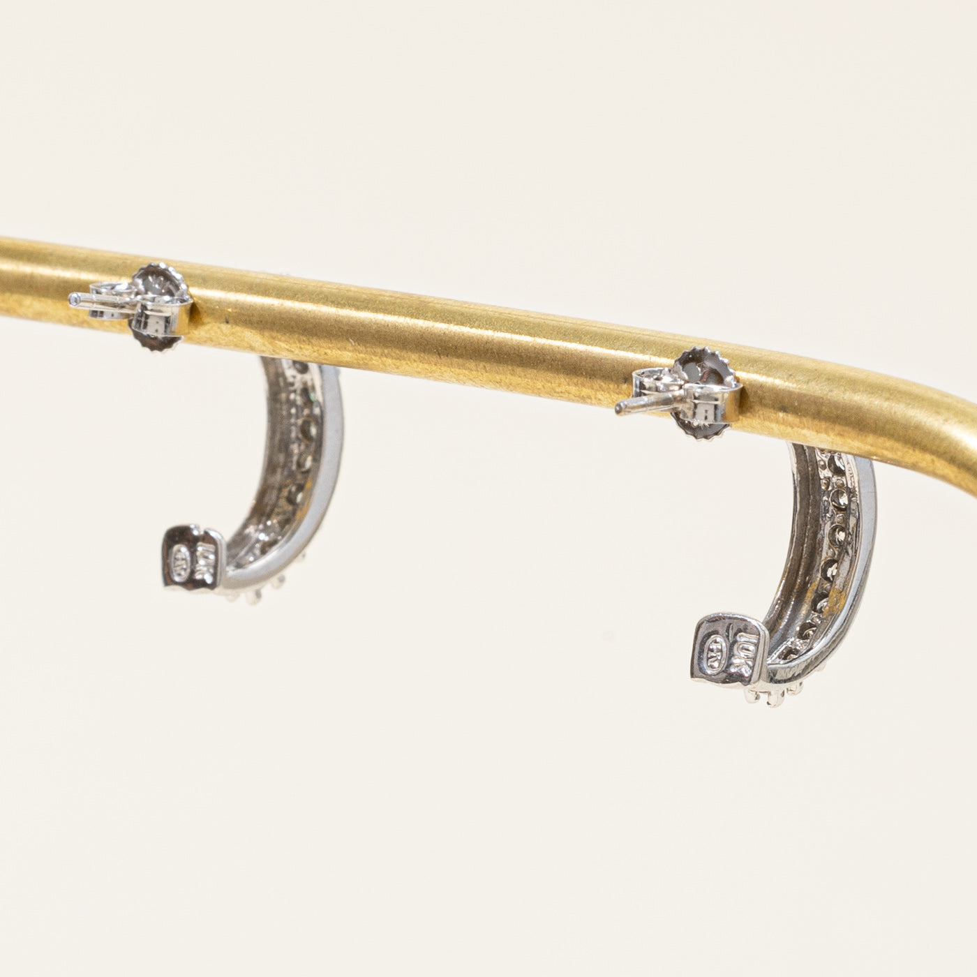 0.40ctw Diamond Half Huggie Earrings for Women - Elegant Gold Hoop Earrings for Everyday Wear & Special Occasions