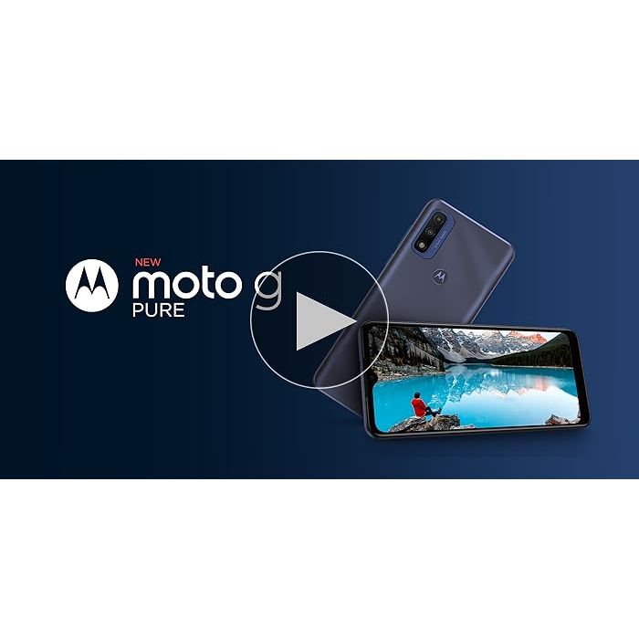 Unlocked Moto G Pure 32GB Smartphone - Deep Indigo Color | Perfect for Travel, Work & Everyday Use