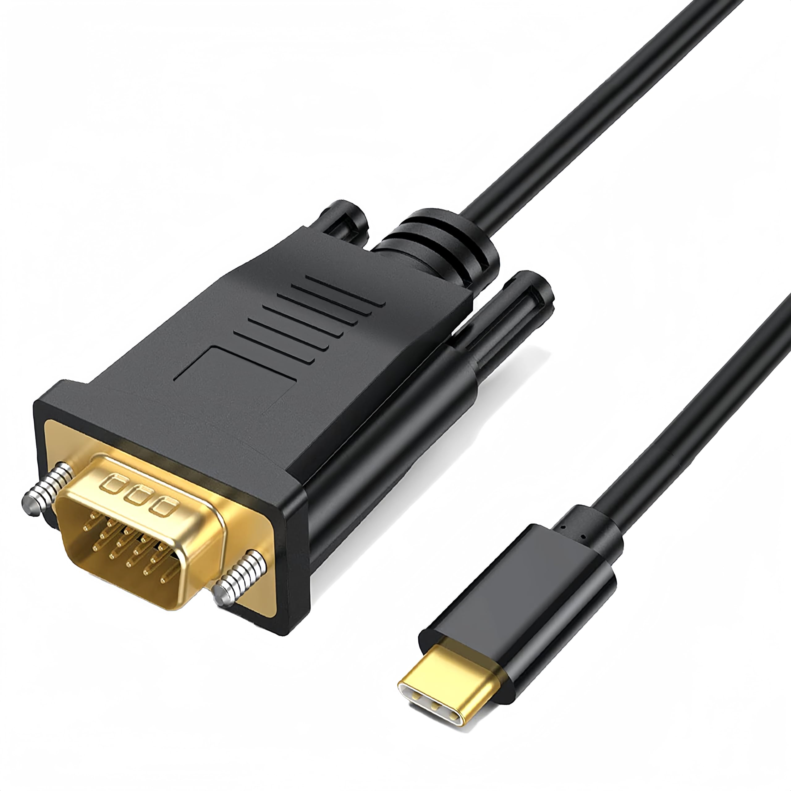 USB C to VGA Cable 3ft - Thunderbolt 3 to VGA Adapter for MacBook Pro/Air, iPad Pro, Windows Laptops - Connect to Monitor, Projector, HDTV - Ideal for Office Presentations, Home Theater & Gaming Setup