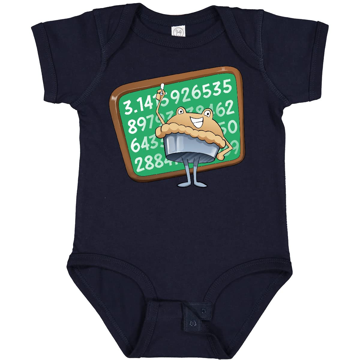 Inktastic Pie Writing Pi on Chalkboard Baby Bodysuit - Cute Math-Themed Onesie for Infants & Toddlers - Perfect for Science Lovers, Nerdy Parents, and Math Classroom Outfits