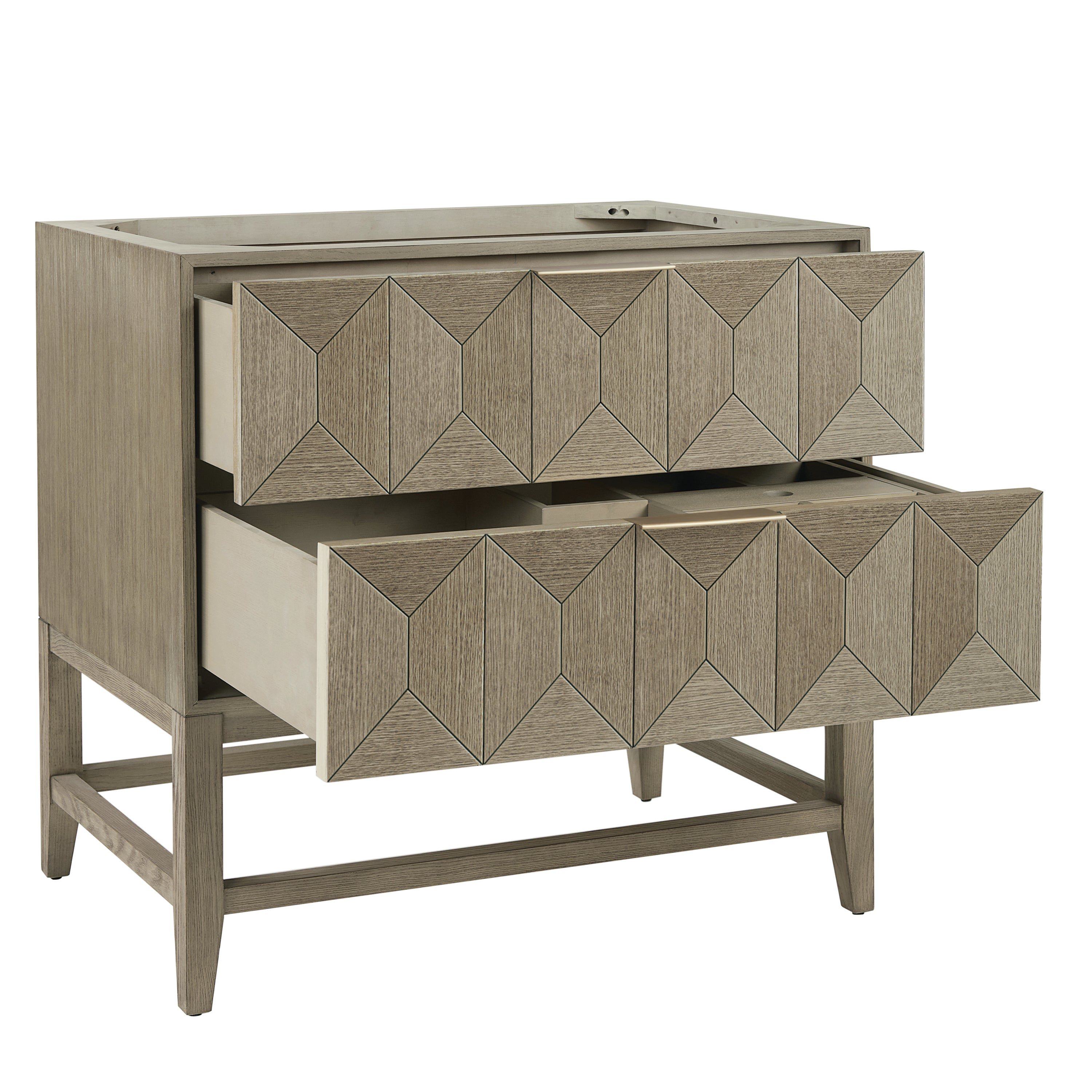Emmeline 36 Inch Single Bathroom Vanity in Pebble Oak Finish - Perfect for Small Bathrooms, Powder Rooms & Master Bath Remodels