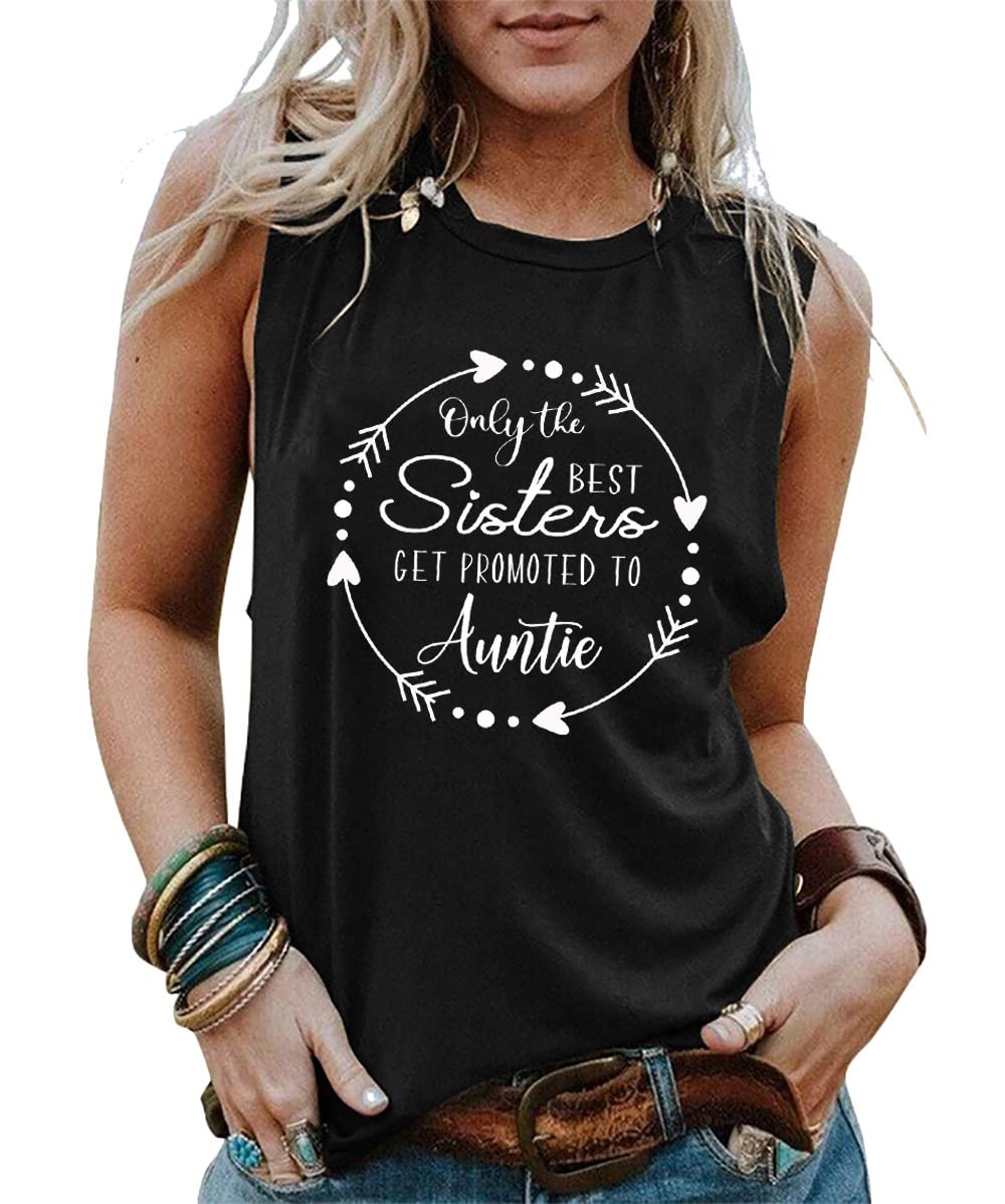 Women's Casual Sleeveless Aunt Tank Top - Perfect Gift for New Aunts & Sisters | Comfortable Summer Wear for Family Gatherings & Celebrations