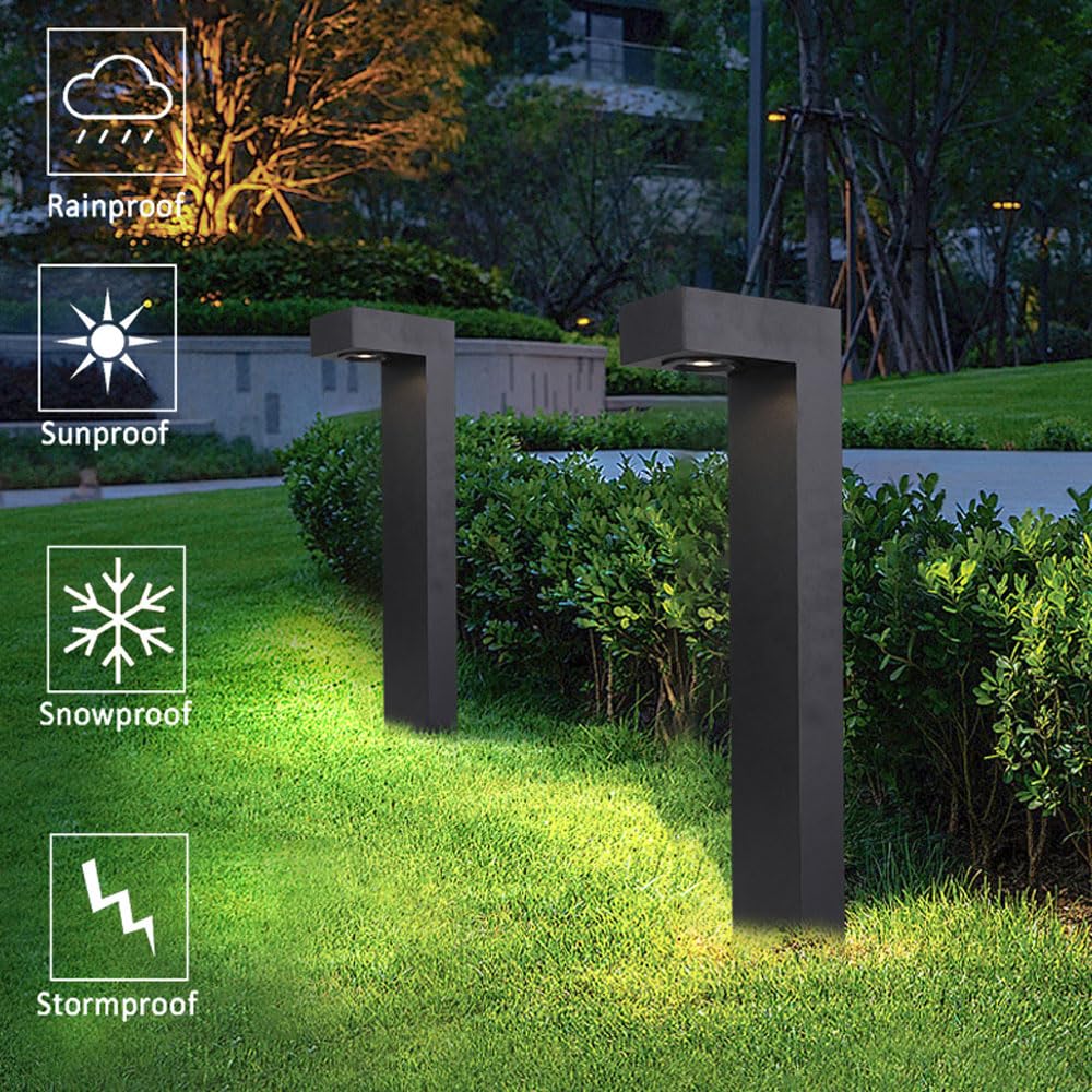 QIYHB 12V LED Low Voltage Landscape Pathway Light - 3000K Warm White Outdoor LED Walkway Light with Die-Cast Aluminum Housing & Waterproof Design - Perfect for Yard, Garden, Patio, Driveway, and Poolside Lighting