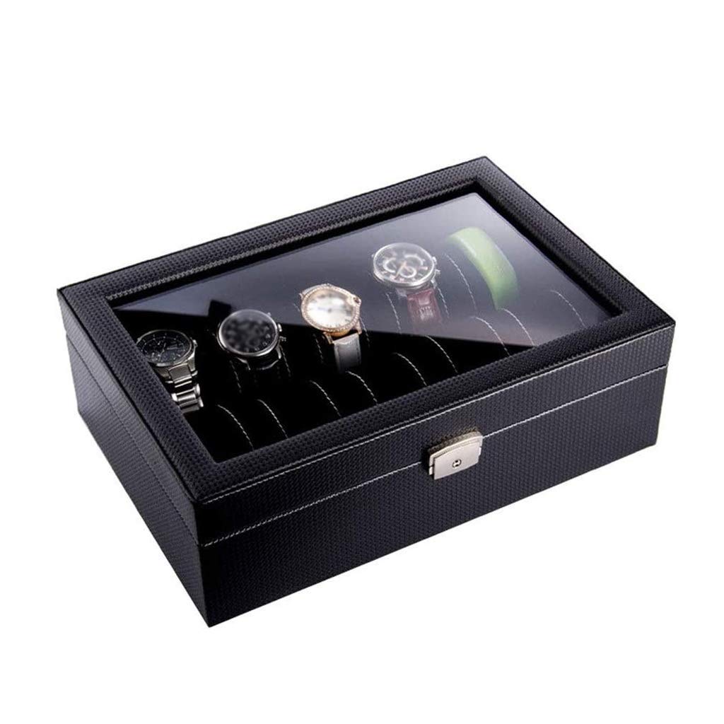 JESEBROD PU Leather Jewelry Box Organizer - Storage & Display Case for Watches, Rings, Necklaces - Perfect for Men & Women (Color: A, Size: One Size) - Ideal for Home, Travel & Gift Giving