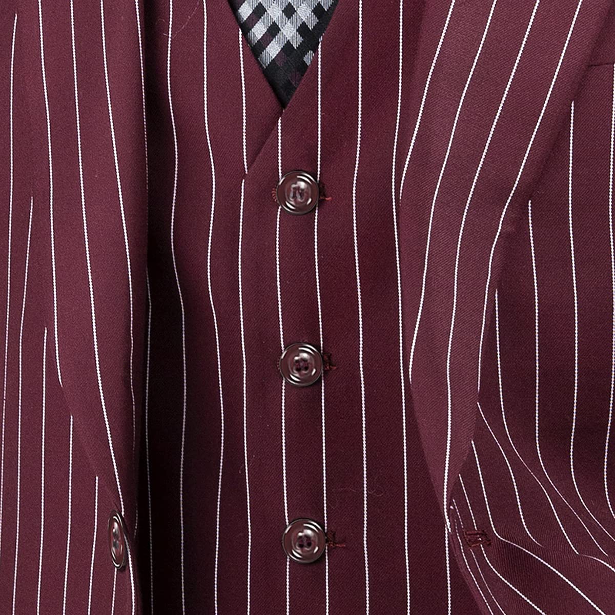 Stylish Men's 3-Piece Gangster Striped Single Breasted Suit Set with Matching Socks - Perfect for Weddings, Parties & Formal Events