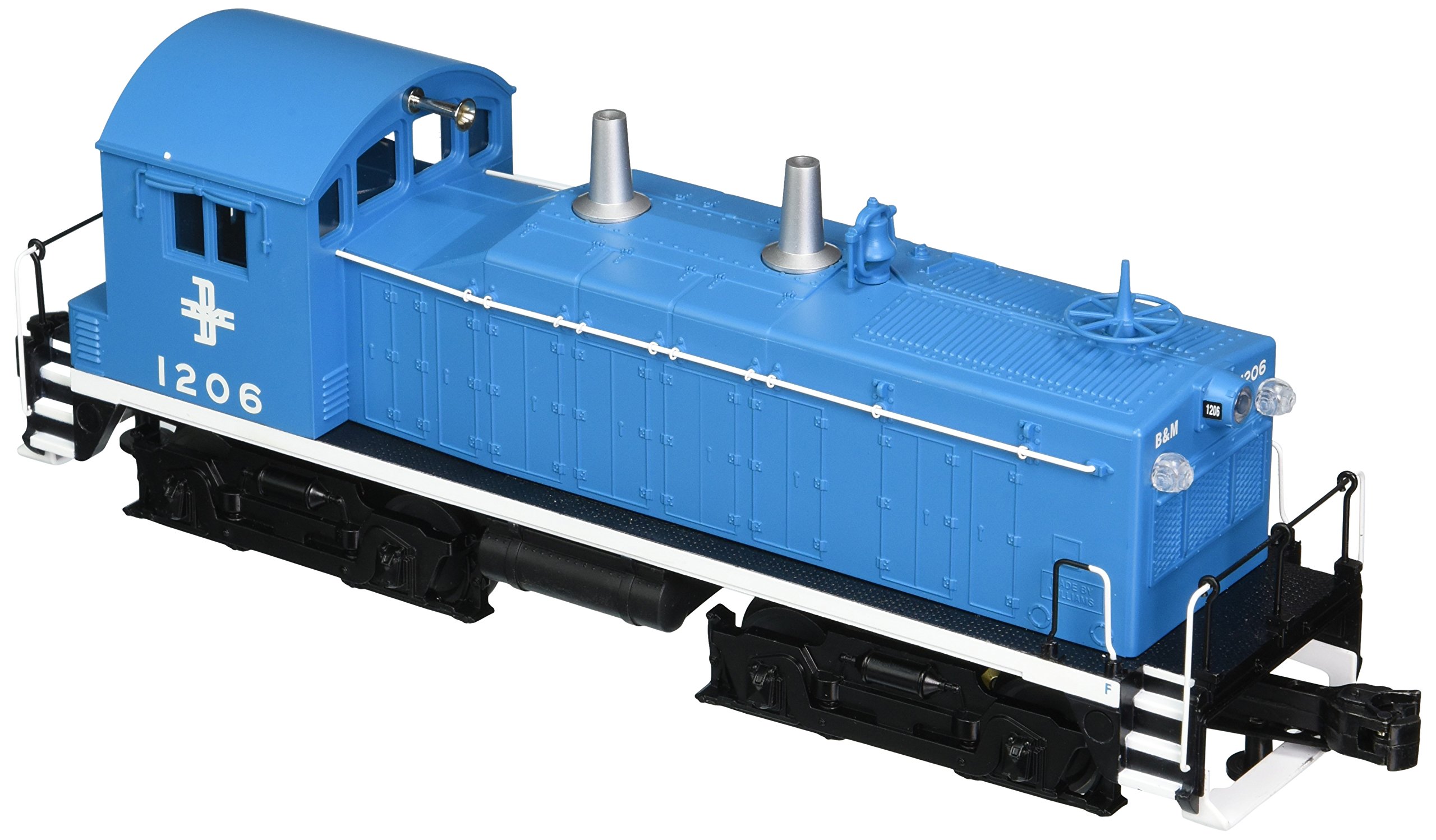 Williams by Bachmann NW-2 Diesel Locomotive - Boston & Maine #1206 O Scale Model Train (Blue) | Perfect for Model Railroad Enthusiasts & Collectors