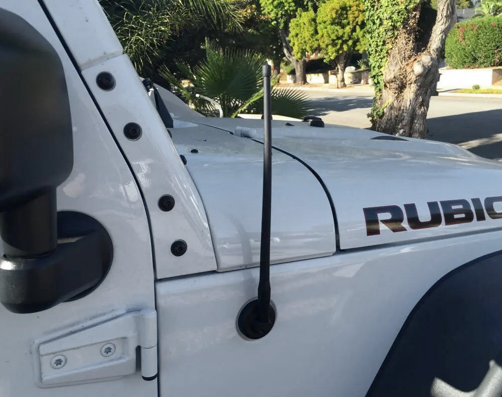 13 Inch Rubber Flexible Stubby Radio Antenna Topper for Jeep Wrangler TJ JK JL - Durable & Weatherproof Replacement Antenna for Off-Roading & Daily Driving