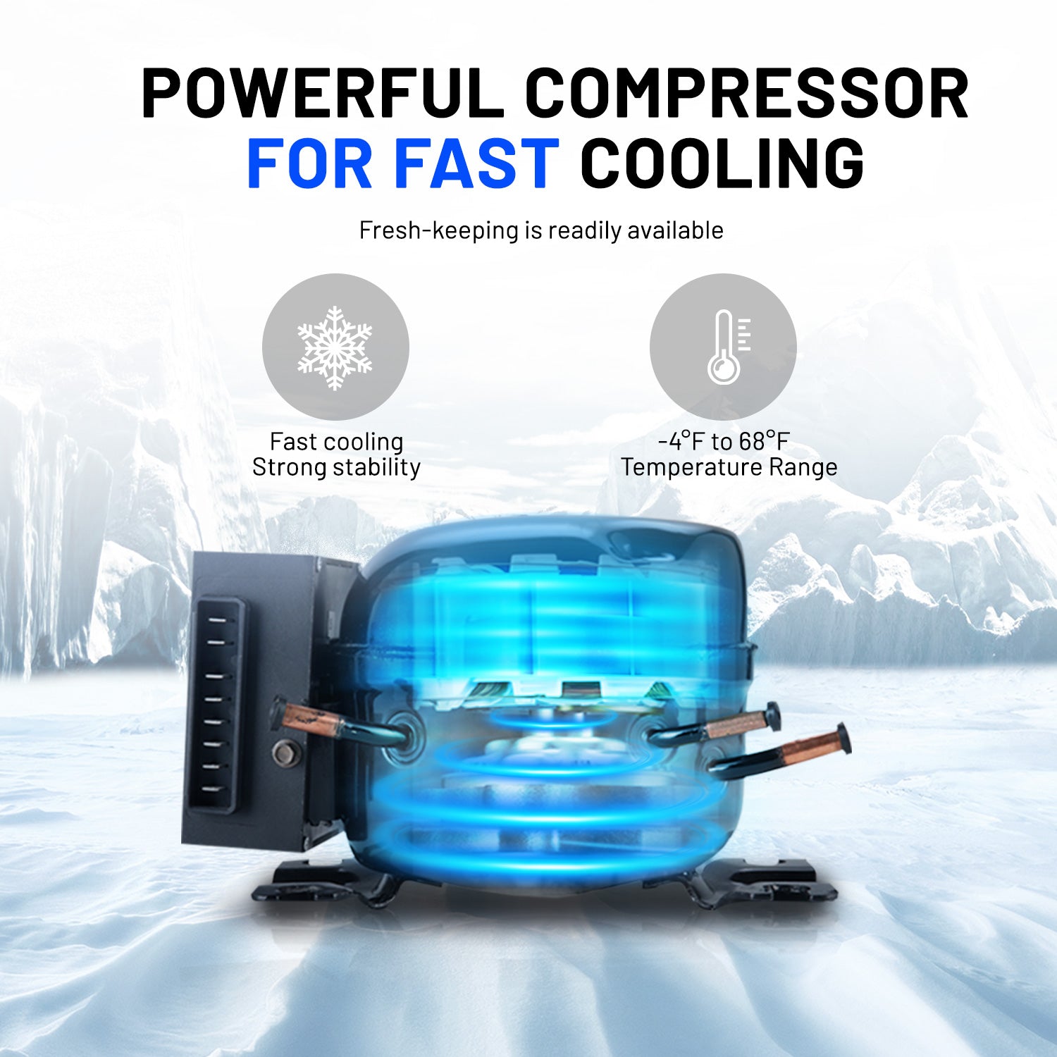 Alpicool S15 12V Portable Car Refrigerator Freezer - 15L Compact Mini Fridge for Road Trips, Camping & Outdoor Adventures - Dual Zone Cooling & Battery Protection