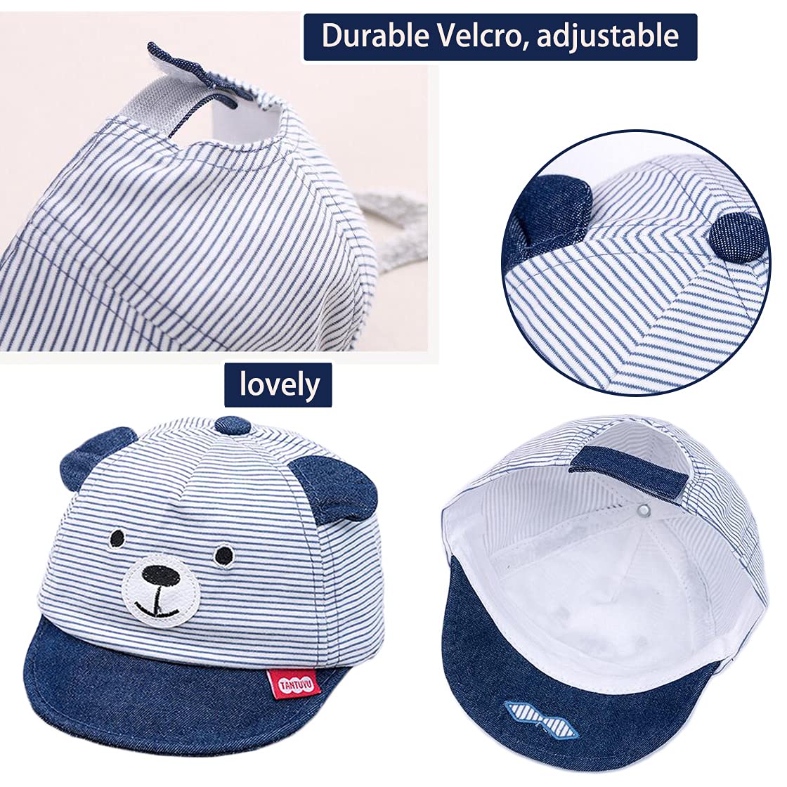 Soft Cotton Baby Sun Hat for Boys & Girls - Breathable Toddler Baseball Cap for Spring & Summer Outdoor Play, Beach, Park, and Travel Protection