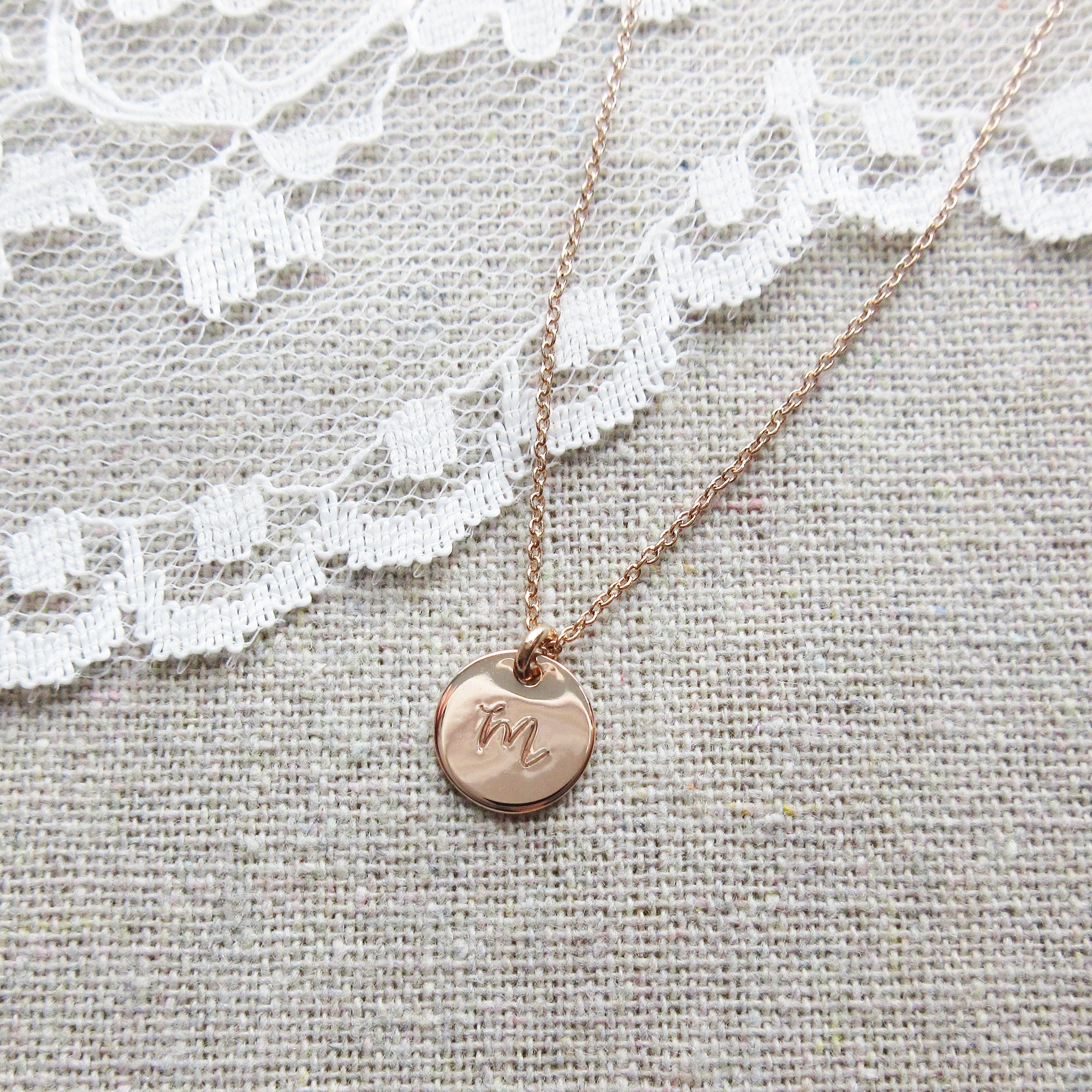Disc Initial Necklace - Personalized Custom Letter Pendant Jewelry for Women - Perfect for Gifts, Anniversaries, and Everyday Wear