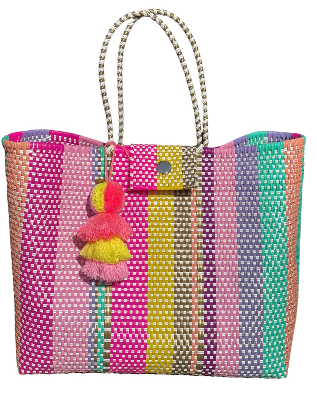 Sunshine Rain Citron Tote Bag - Waterproof & Lightweight Eco-Friendly Shopping Tote for Groceries, Beach, Travel & Daily Use