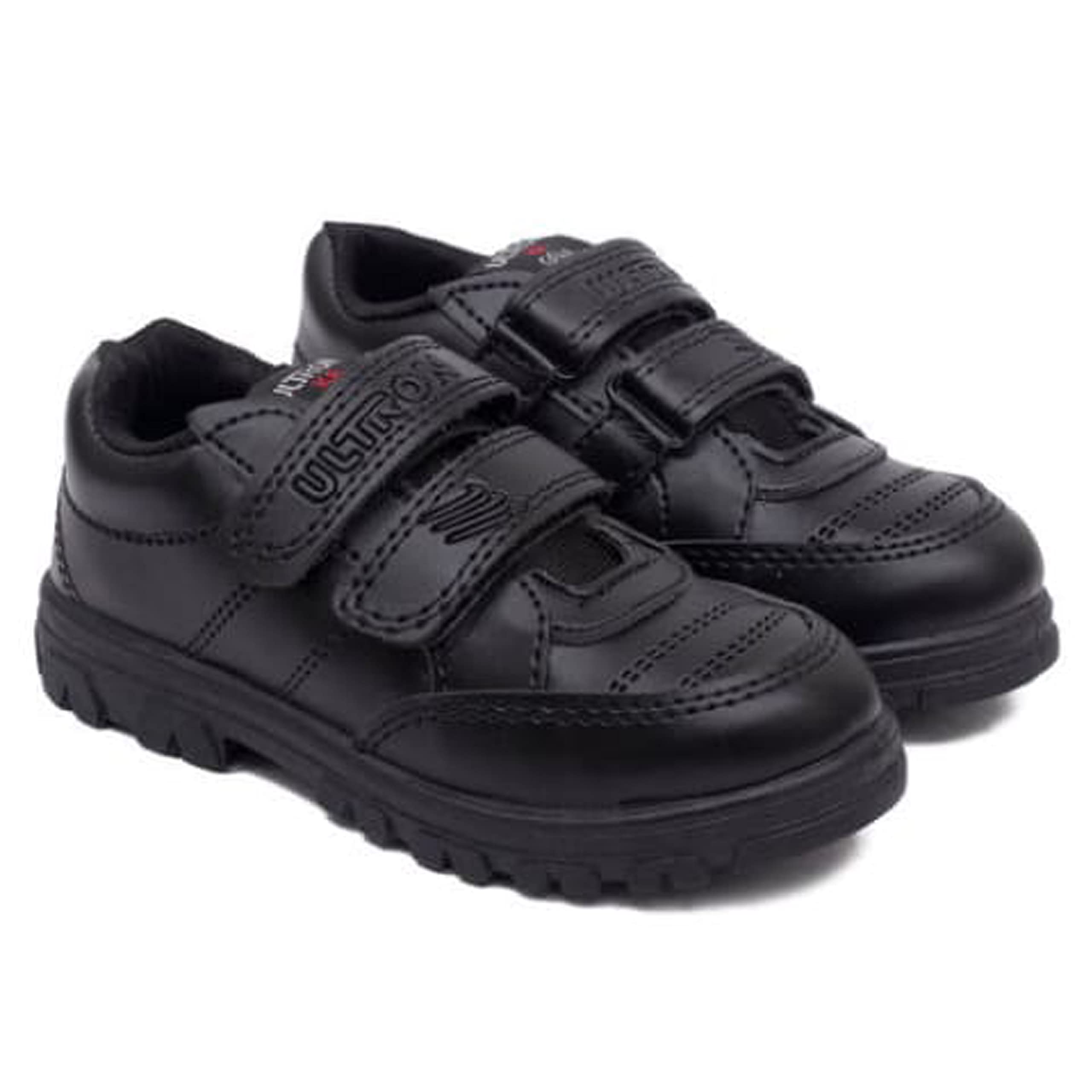 Elegant Boys Velcro School Uniform Shoes - Comfortable & Durable for Daily Wear, Classroom & Playground Activities