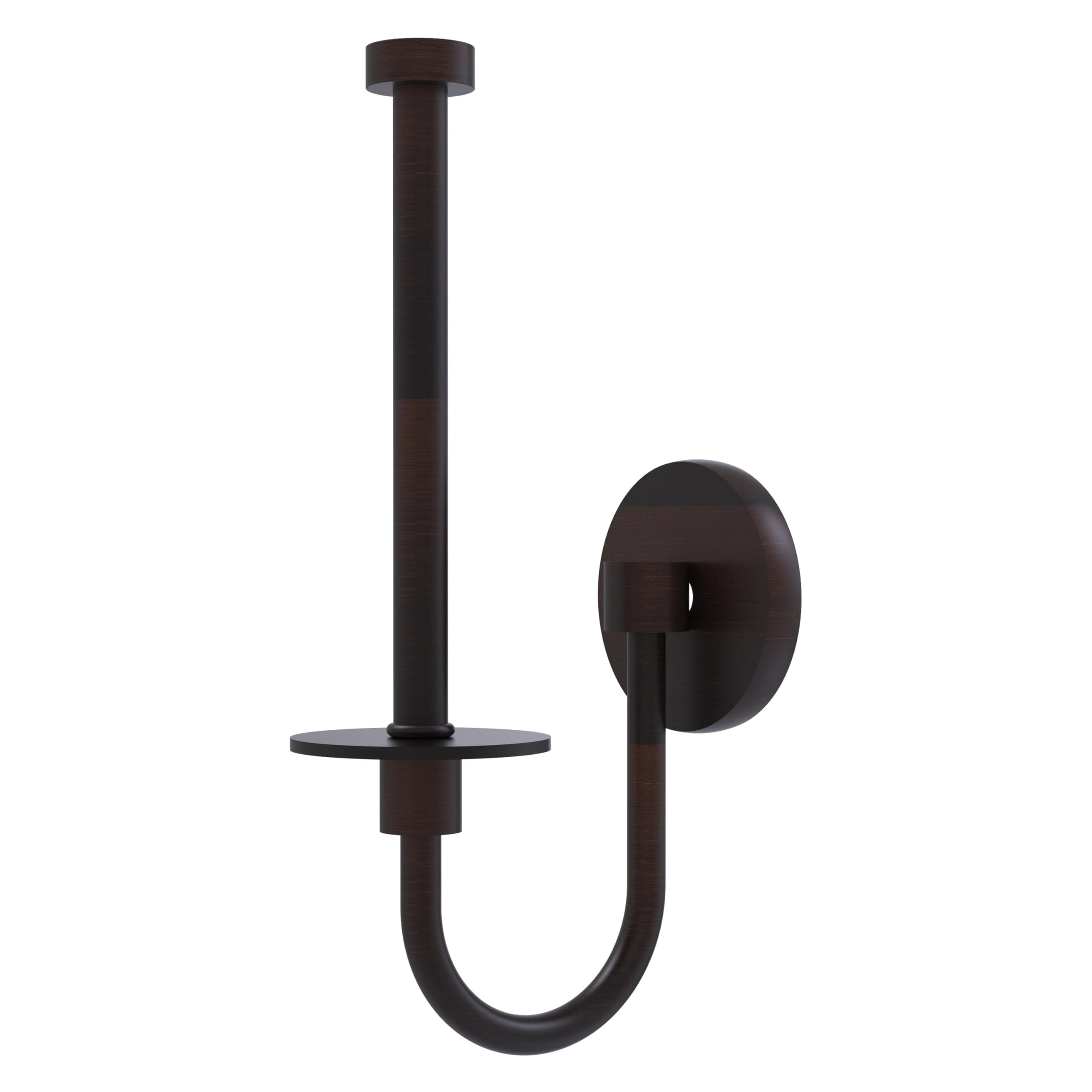 Allied Brass 1024U-VB Skyline Collection Upright Toilet Paper Holder in Venetian Bronze - Elegant Bathroom Tissue Dispenser for Modern Homes & Luxury Hotels