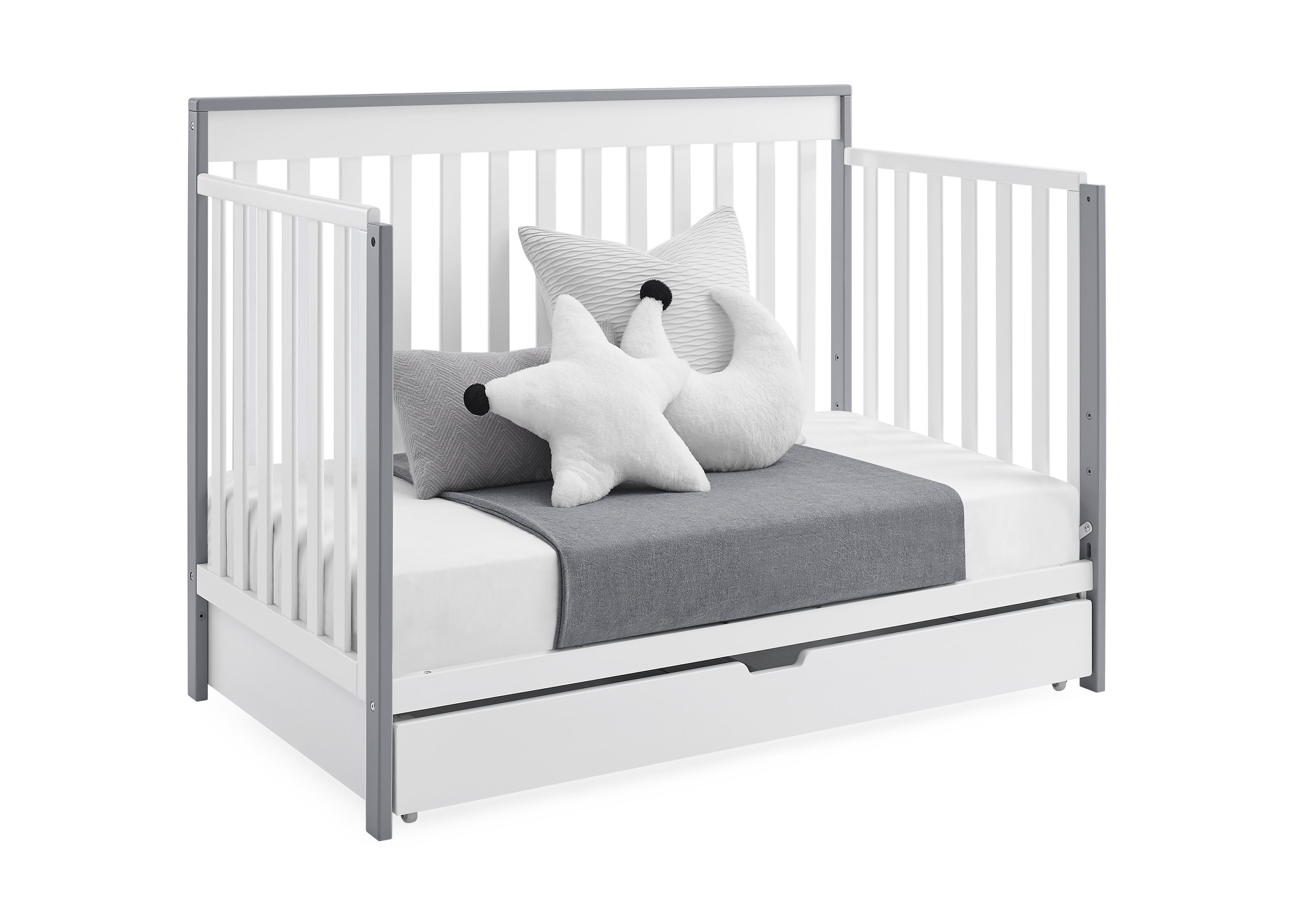 Mercer 6-in-1 Convertible Baby Crib with Storage Drawer & Trundle - Nursery Furniture for Newborn to Toddler Bed | Perfect for Small Spaces & Shared Rooms