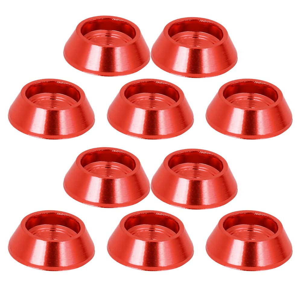 High Precision 01 Screw Shim Kit - 10pcs Aluminum Alloy RC Car Spare Parts in Vibrant Red | Lightweight & Durable for MN-D90 & Other RC Models | Perfect for RC Car Maintenance, Upgrades & DIY Repairs