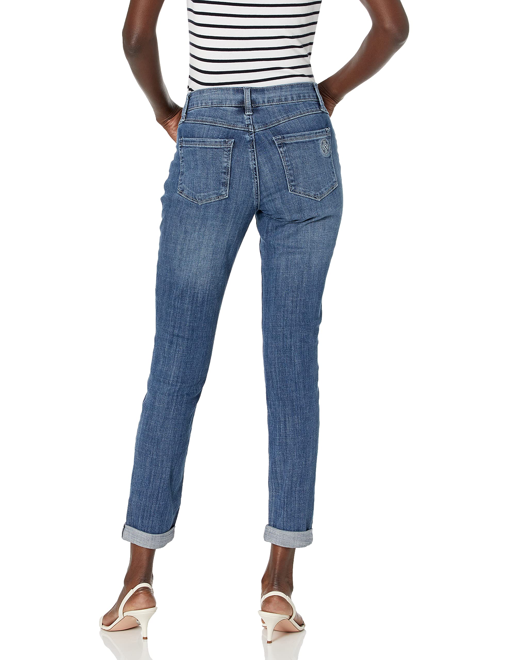 Laurie Felt Women's Classic Denim Boyfriend Jeans - High Waisted Relaxed Fit Stretch Comfort for Casual Wear & Everyday Outfits