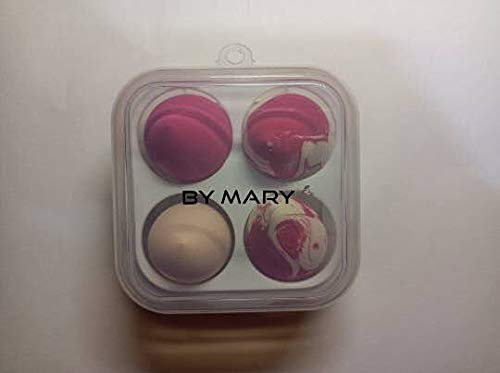 Latex-Free Beauty Blender Sponges - 4 Pack Makeup Sponges for Liquid Foundation, Non-Latex Cosmetic Blenders (Hot Pink Swirl) - Perfect for Flawless Makeup Application & Blending
