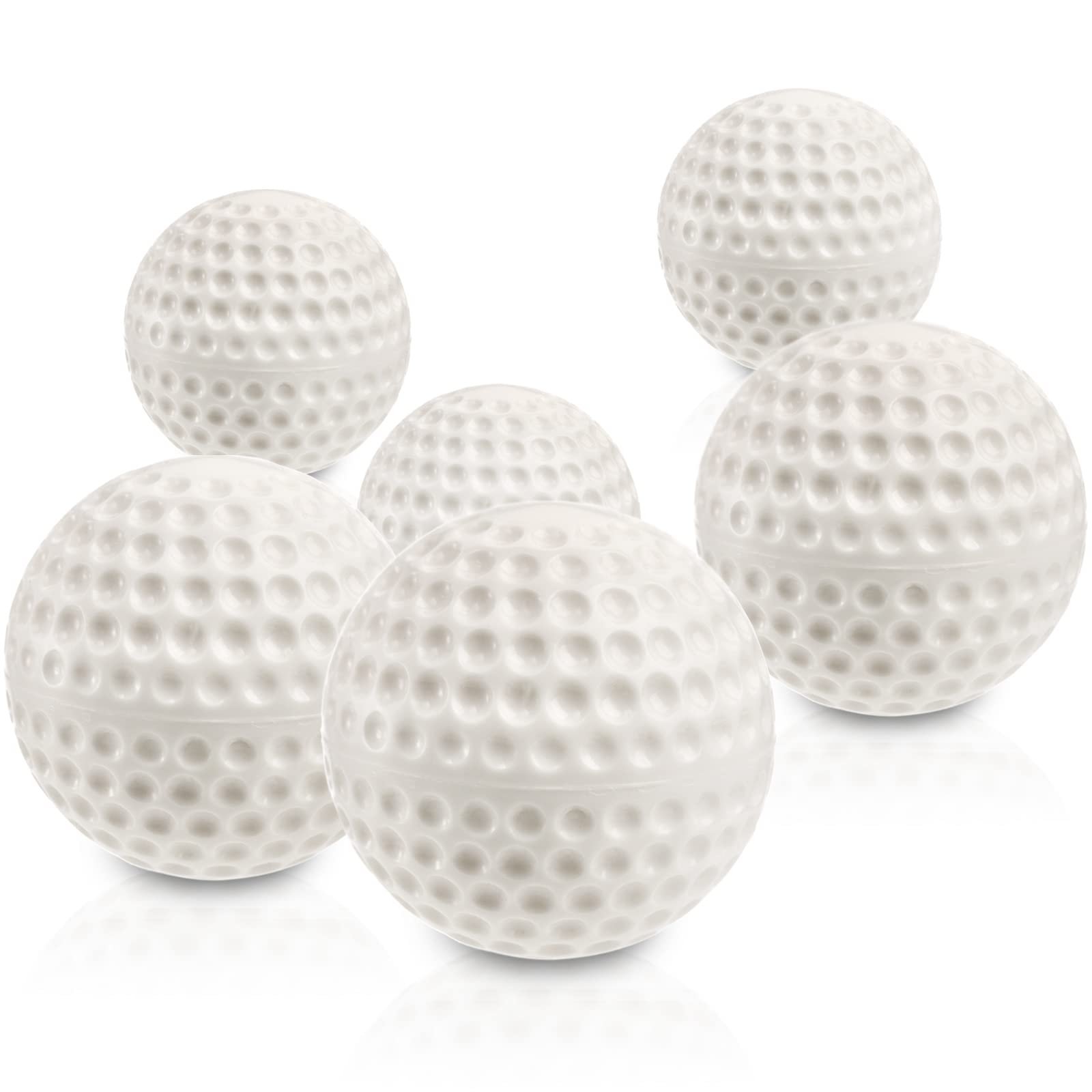 Tebery 12 Pack Green Dimpled Baseballs - 9 Inch Pitching Machine Balls for Baseball Training, Hand-Eye Coordination & Fielding Practice | Perfect for Batting Cages, Pitching Machines & Youth Baseball Practice