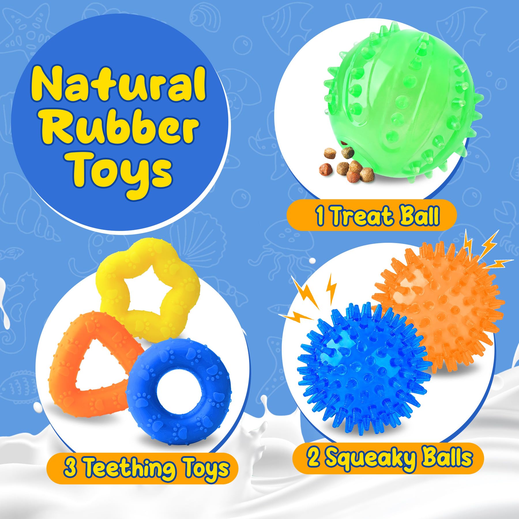 23 Pack Puppy Toys for Teething - Interactive Chew Toys with Squeaky Plush, Rope Toys & Treat Balls - Safe for Small Dogs - Perfect for Playtime, Training & Puppy Teething Relief