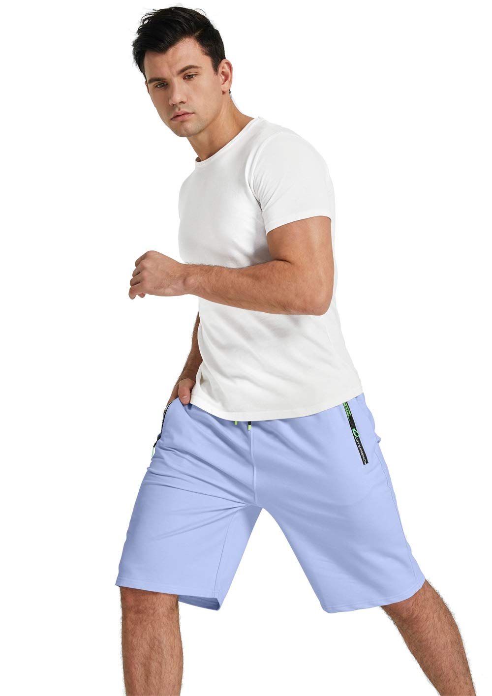 YTD Men's Casual Classic Fit Drawstring Shorts - Elastic Waist, Pockets - Perfect for Summer, Beach, Gym & Outdoor Activities