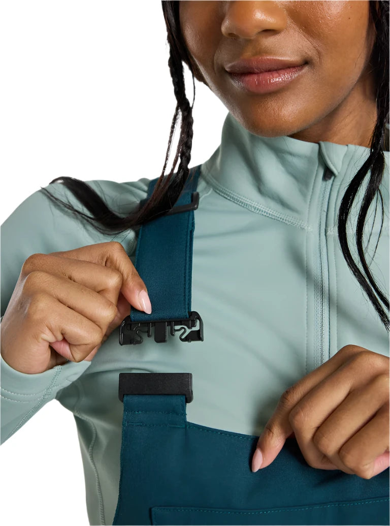 Burton Women's Avalon Stretch 2L Waterproof Bib Snow Pants 2025 - Insulated Winter Ski Pants for Women - Perfect for Skiing, Snowboarding & Cold Weather Outdoor Activities