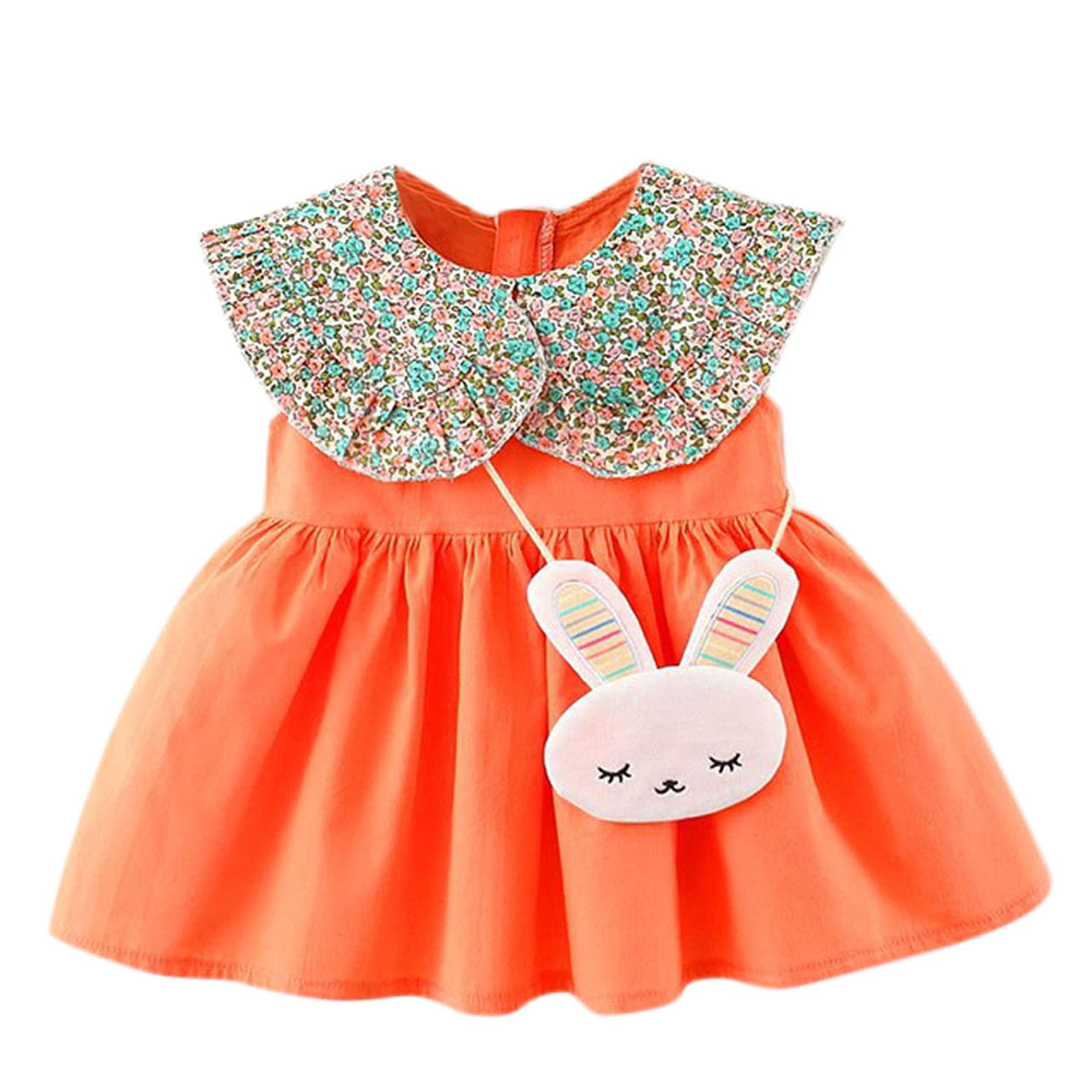 Newborn Baby Girls Floral Princess Dress - Sleeveless Summer Outfit for Toddler & Kids | Perfect for Birthday Parties, Photo Shoots & Special Occasions