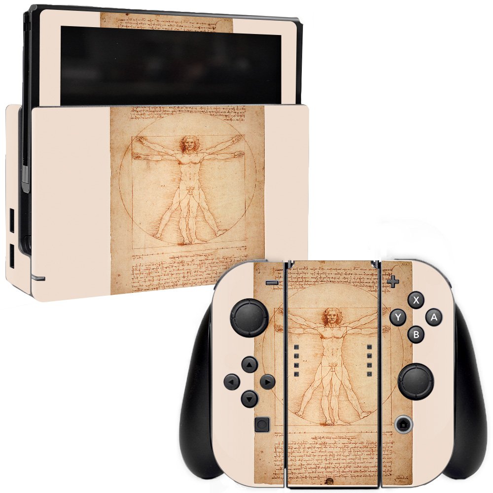 MightySkins Vinyl Decal Wrap Cover for Nintendo Switch - Vitruvian Man Design | Protective & Durable Skin | Easy to Apply & Remove | Made in USA | Perfect for Gaming, Travel & Personalization