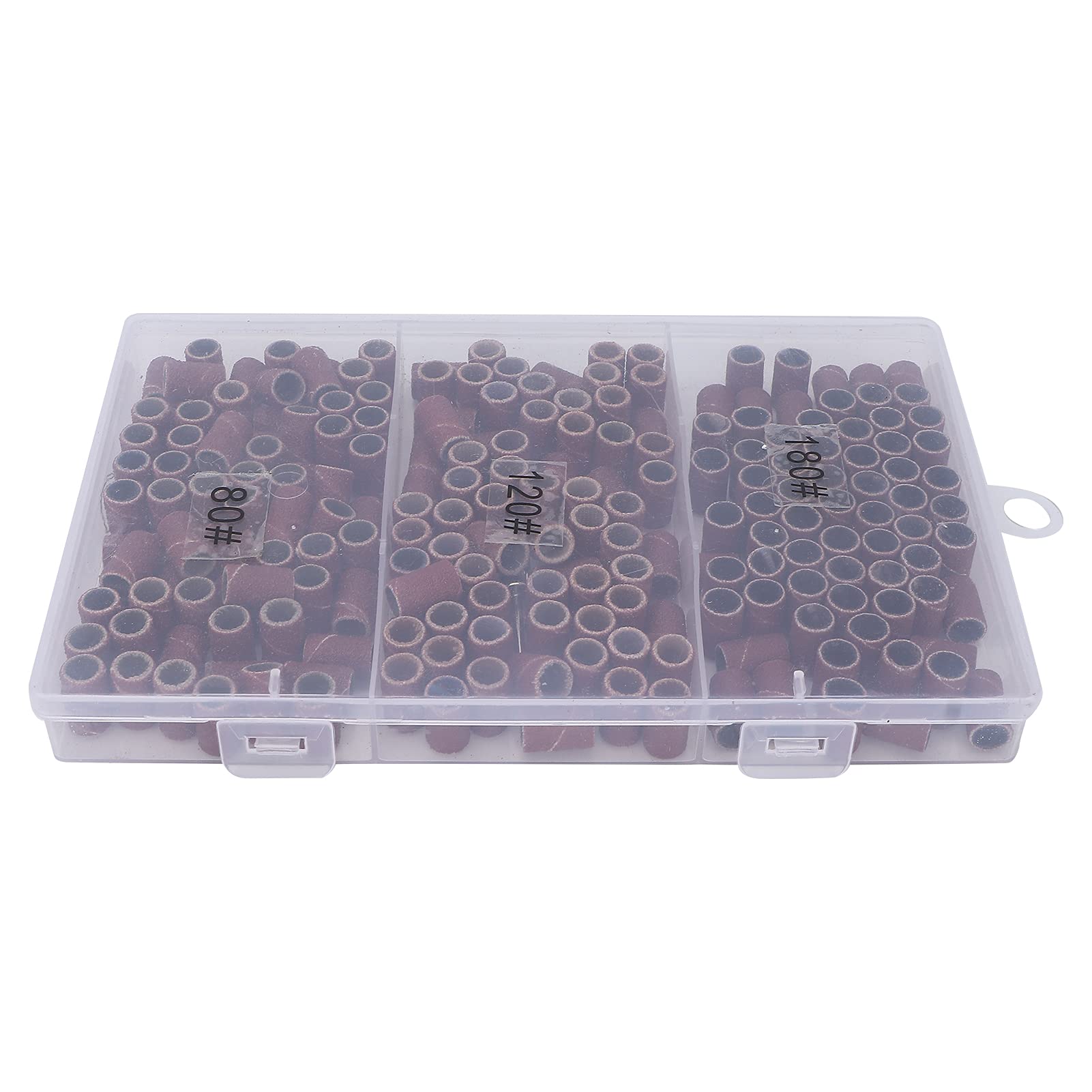 210pcs Pedicure Sanding Bands Set - 80/120/180 Grit Nail Files for Shaping, Polishing & Grinding | Professional Nail Care Kit for Salon & Home Manicure/Pedicure