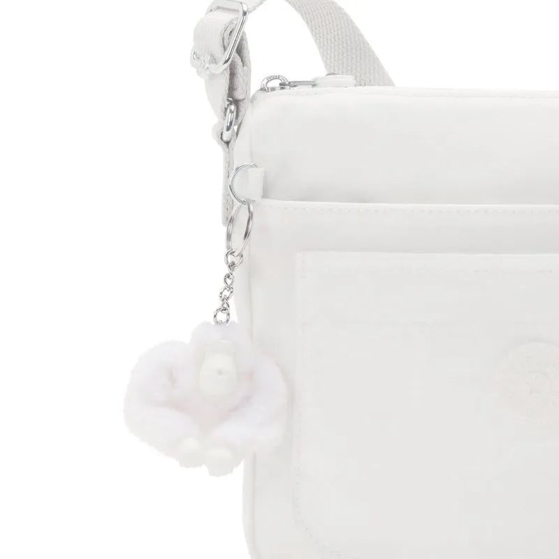 Kipling Sebastian Crossbody Bag - Lightweight & Durable Pure Alabaster Shoulder Purse for Women | Perfect for Travel, Work & Everyday Use