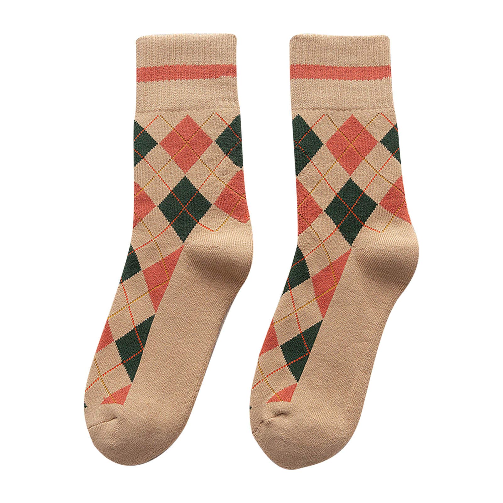 BCDshop Men's Winter Thermal Crew Socks - Thick Wool Blend Warm Socks for Cold Weather (Khaki) | Perfect for Outdoor Activities, Hiking & Daily Wear