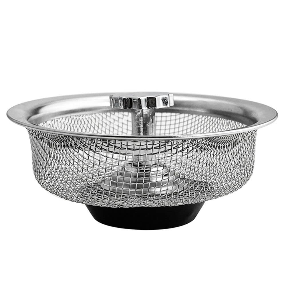 Premium Stainless Steel Sink Strainer & Drain Filter - Hair Catcher for Kitchen & Bathroom Sink, Heavy Duty Waste Disposer with Fine Mesh (Perfect for Food Scraps, Hair, and Debris Prevention)