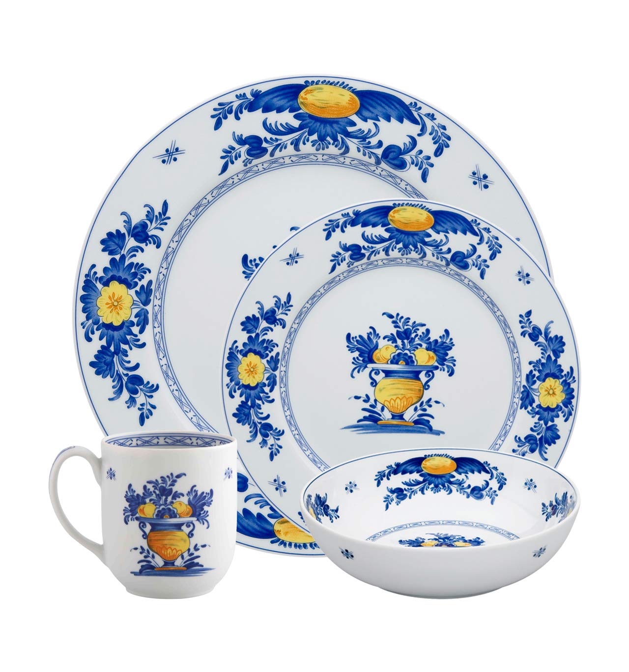 Vista Alegre 9-Inch Viana Soup Plates Set of 4 - Elegant Porcelain Dinnerware for Soup, Pasta & Desserts - Perfect for Fine Dining, Restaurant Use & Home Entertaining
