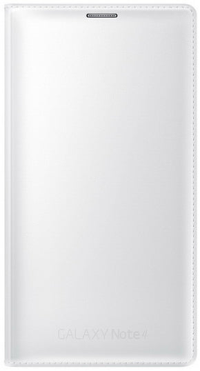 Original Samsung Galaxy Note 4 N910 Folio Case EF-WN910FTE - Premium PU Leather Flip Cover with Card Slots & Auto Wake/Sleep - Perfect for Business & Travel (White)