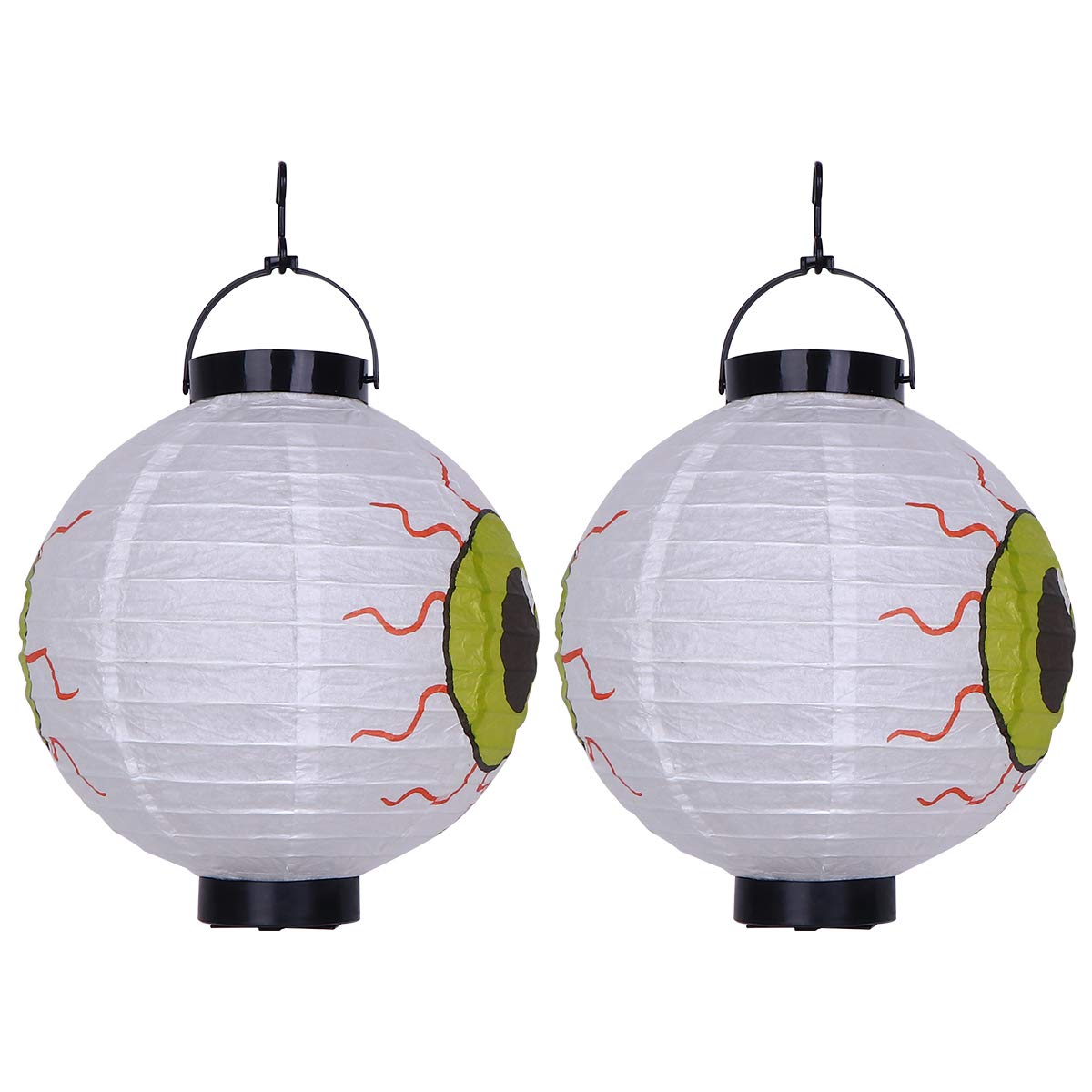 2 Pack Chinese Paper Lanterns - Halloween Decorations for Yard, Home, Bedroom & Outdoor | Portable Hanging Lanterns for Parties, Weddings & Festive Events