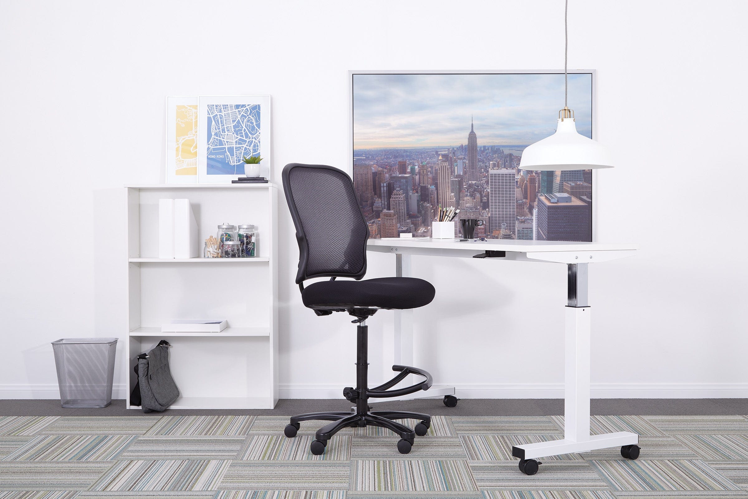 Big and Tall Mesh Drafting Chair with Lumbar Support - Adjustable Ergonomic Office Chair for Home & Work - Ideal for Architects, Designers & Long Hours Sitting