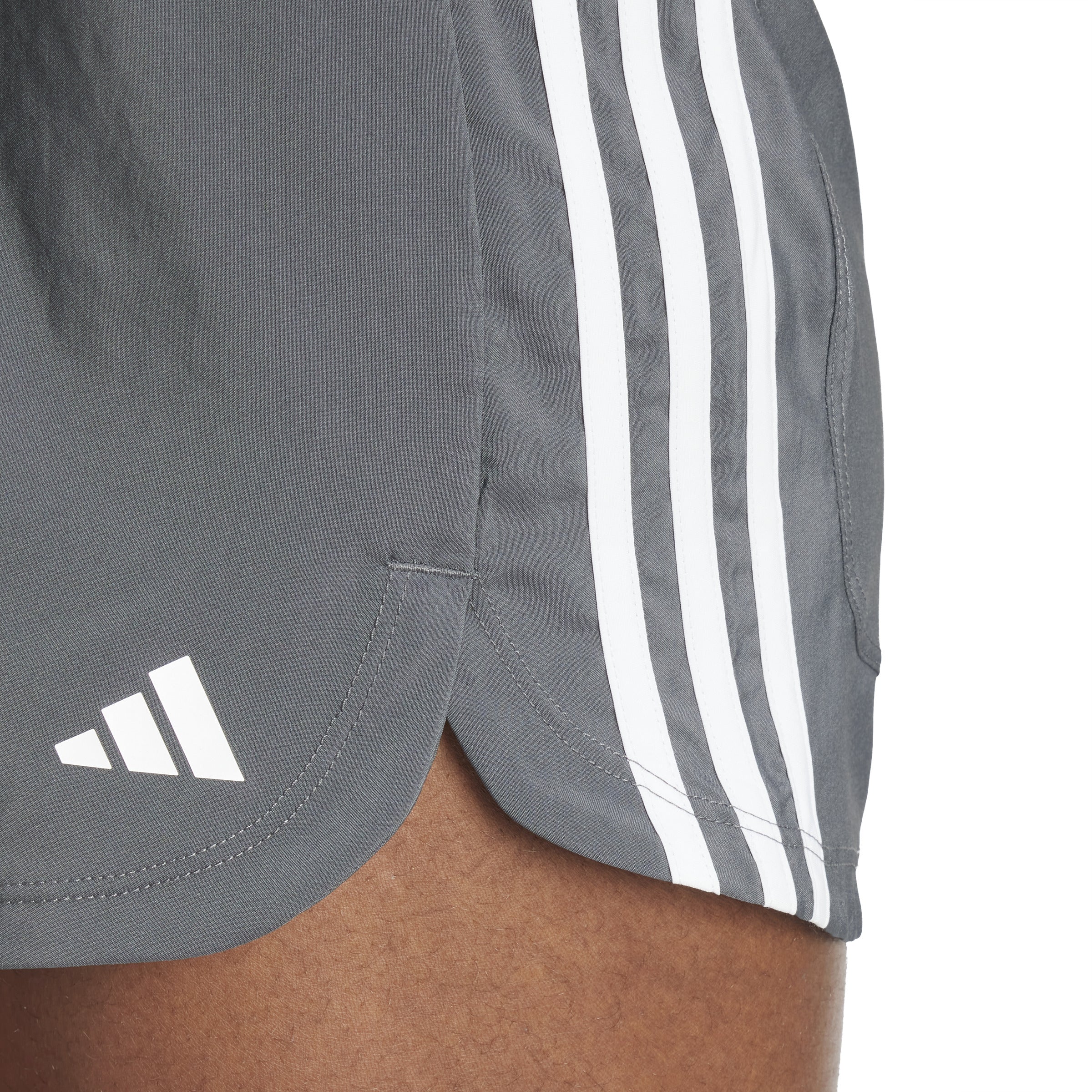 Adidas Women's 5 Pacer Training 3-Stripe Woven High-Rise Athletic Shorts - Gym Workout, Running & Yoga Comfort Shorts for Women