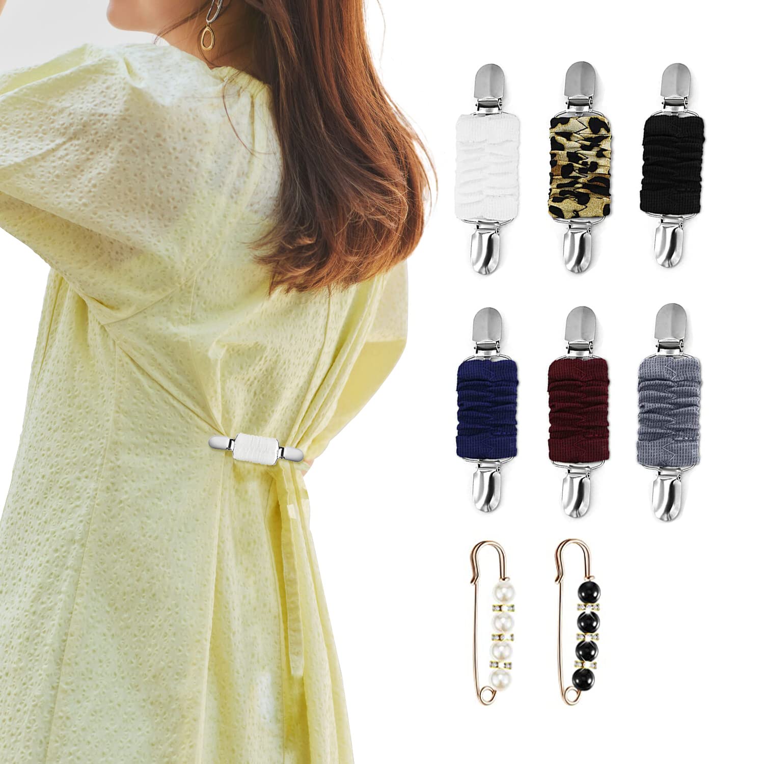 Fashionable Dress Clips Back Cinch - Adjustable Waist Cincher Clip for Sweaters & Clothing | Perfect for Layering Outfits & Creating Stylish Silhouettes