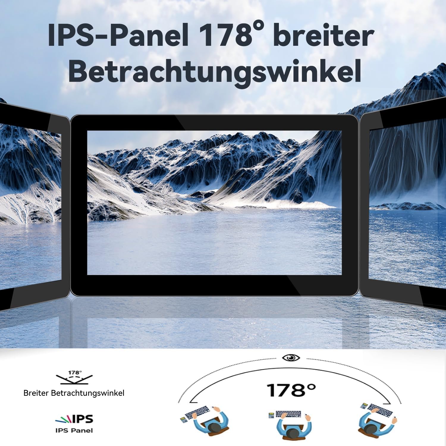 8 Inch Portable Touchscreen Monitor with HDMI & USB-C, 800x480 IPS LCD Display - Mini Travel Screen for PC, Laptop, Phone & Raspberry Pi | Built-in Speaker & Stand | Perfect for Remote Work, Gaming & Digital Signage