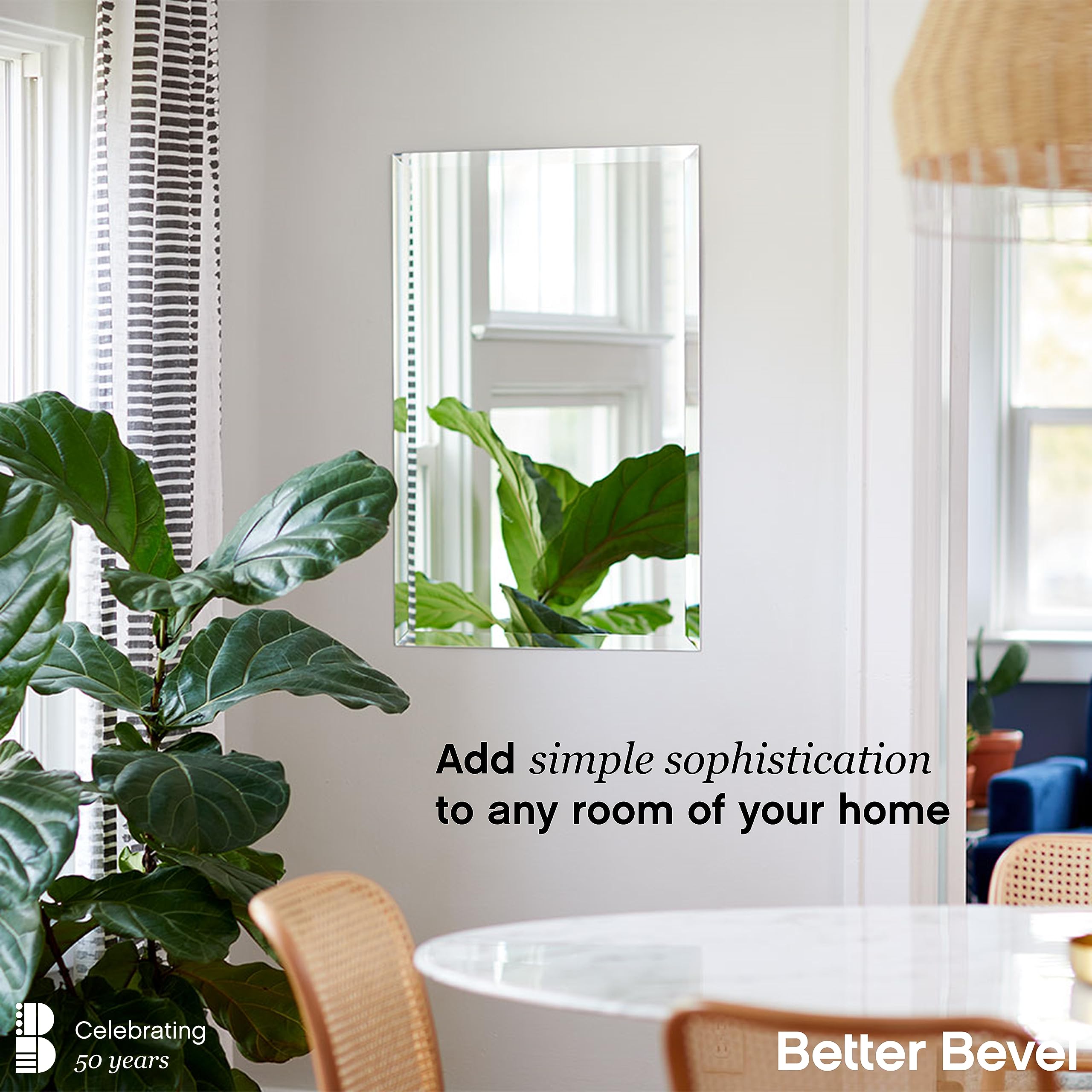 Better Bevel Frameless Square Mirror - 24