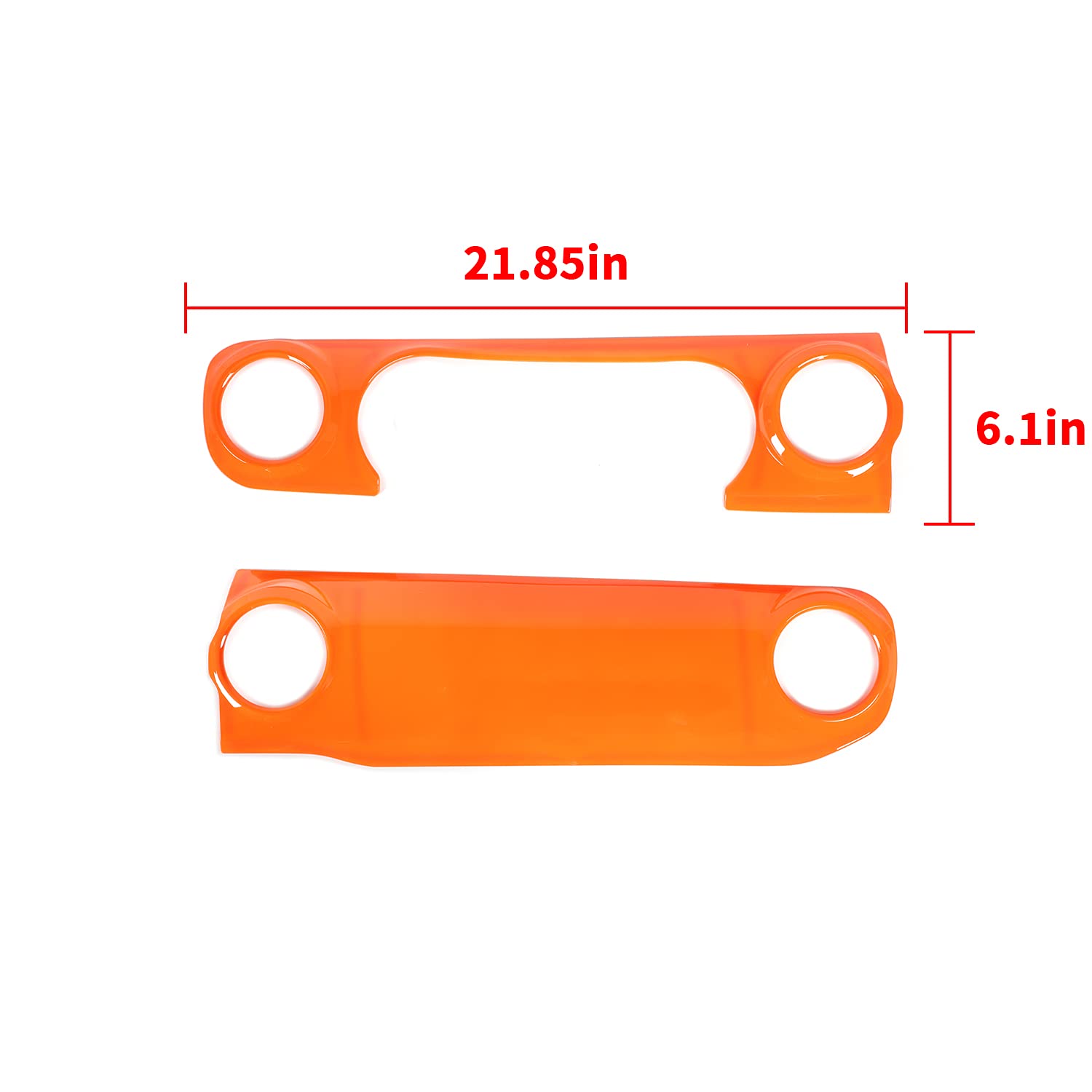 ABS Dashboard Decorative Cover & Center Console Trim Panel for 2018-2021 Jeep Wrangler JL/JLU & Gladiator JT - Orange Accent Interior Upgrade for Off-Road & Daily Driving