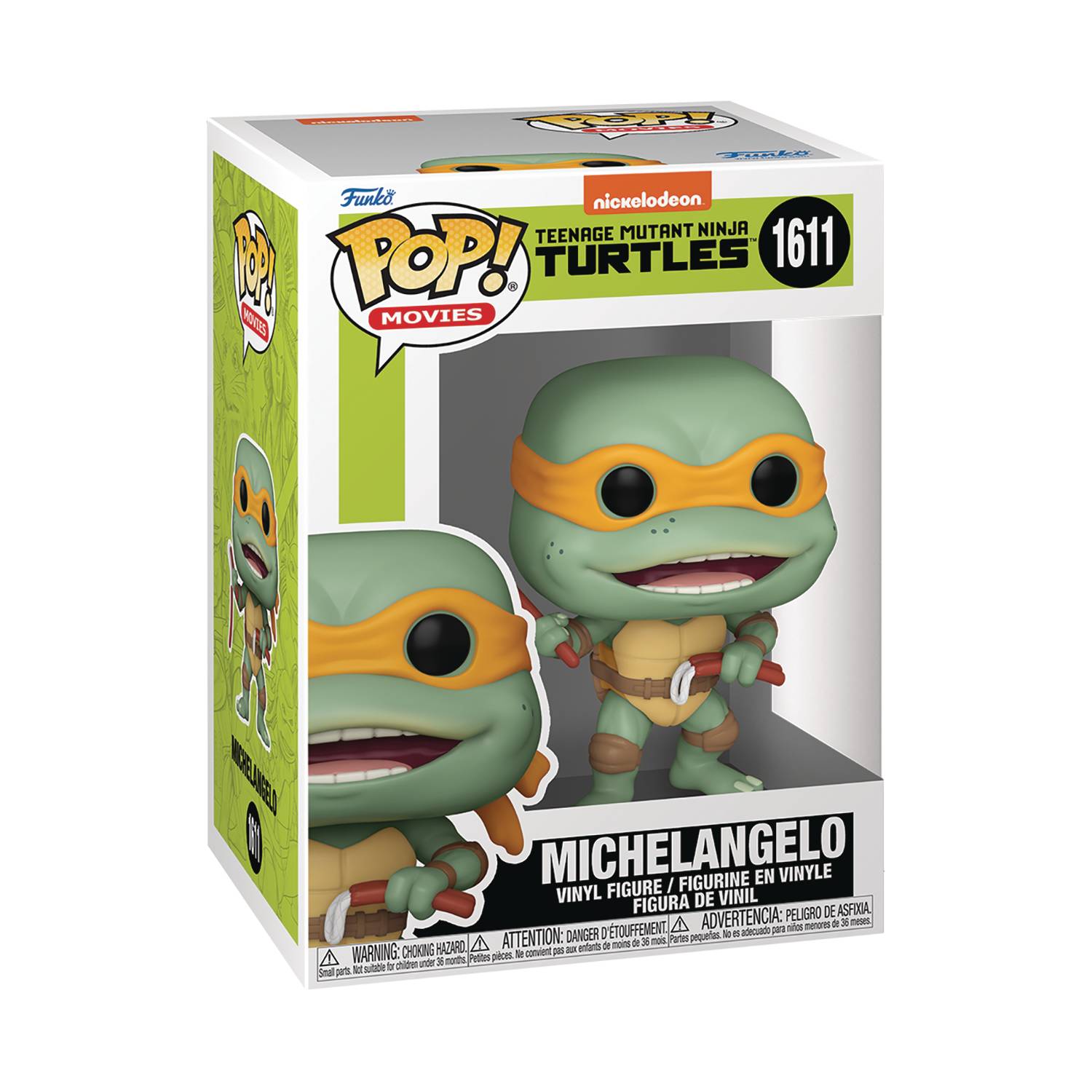 Teenage Mutant Ninja Turtles Michelangelo Action Figure with Sausage Link Nunchucks - Collectible TMNT Toy for Kids & Fans - Perfect for Playtime, Display & Gifts