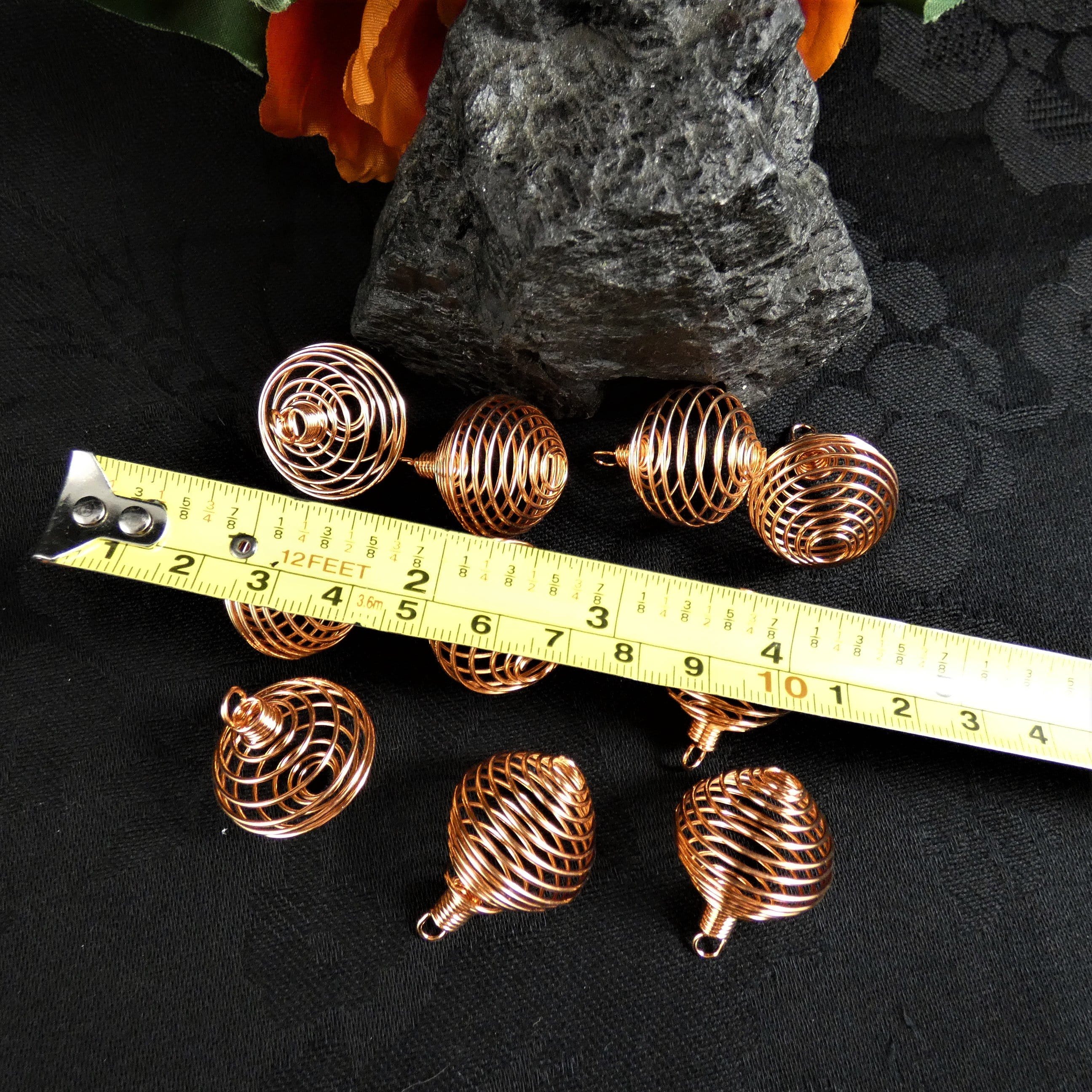 Premium Round Copper Cage for Jewelry Making, DIY Crafts, and Home Decor - Perfect for Pendants, Earrings, and Creative Projects
