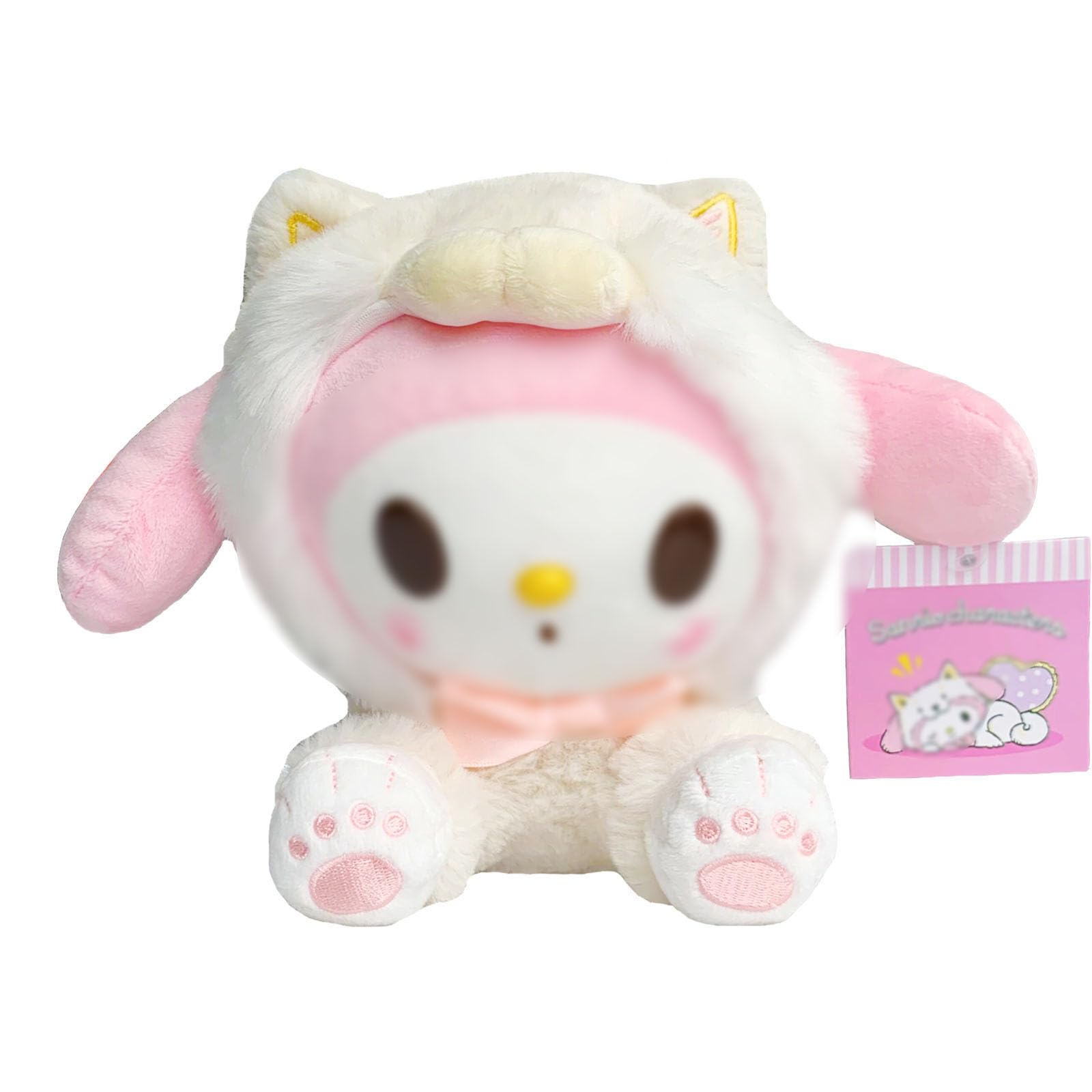 1 PC Cartoon Plush Stuffed Animal Toy - 8 Inch Soft Anime Plush Doll, Cute Kawaii Stuffed Figure for Kids, Girls & Fans - Perfect Gift for Birthdays, Party Favors & Gift Bag Fillers (Pink) - Great for Cuddling, Room Decor & Stress Relief