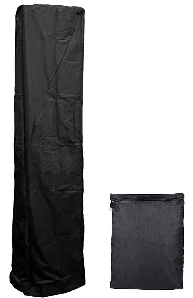 Heavy Duty Waterproof Patio Heater Cover for Pyramid & Triangle Gas Heaters - 86x21x24 Inches Black - Outdoor Veranda, Garden & Backyard Protection