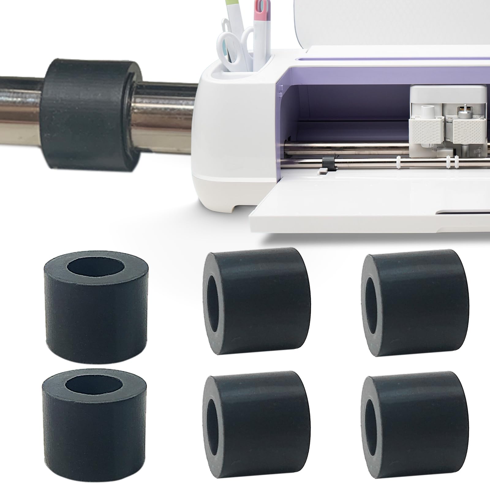 Replacement Rubber Roller for Cricut Maker & Maker 3 - Mat Guide Rollers Repair Parts | DIY Crafting, Scrapbooking & Vinyl Cutting Accessories